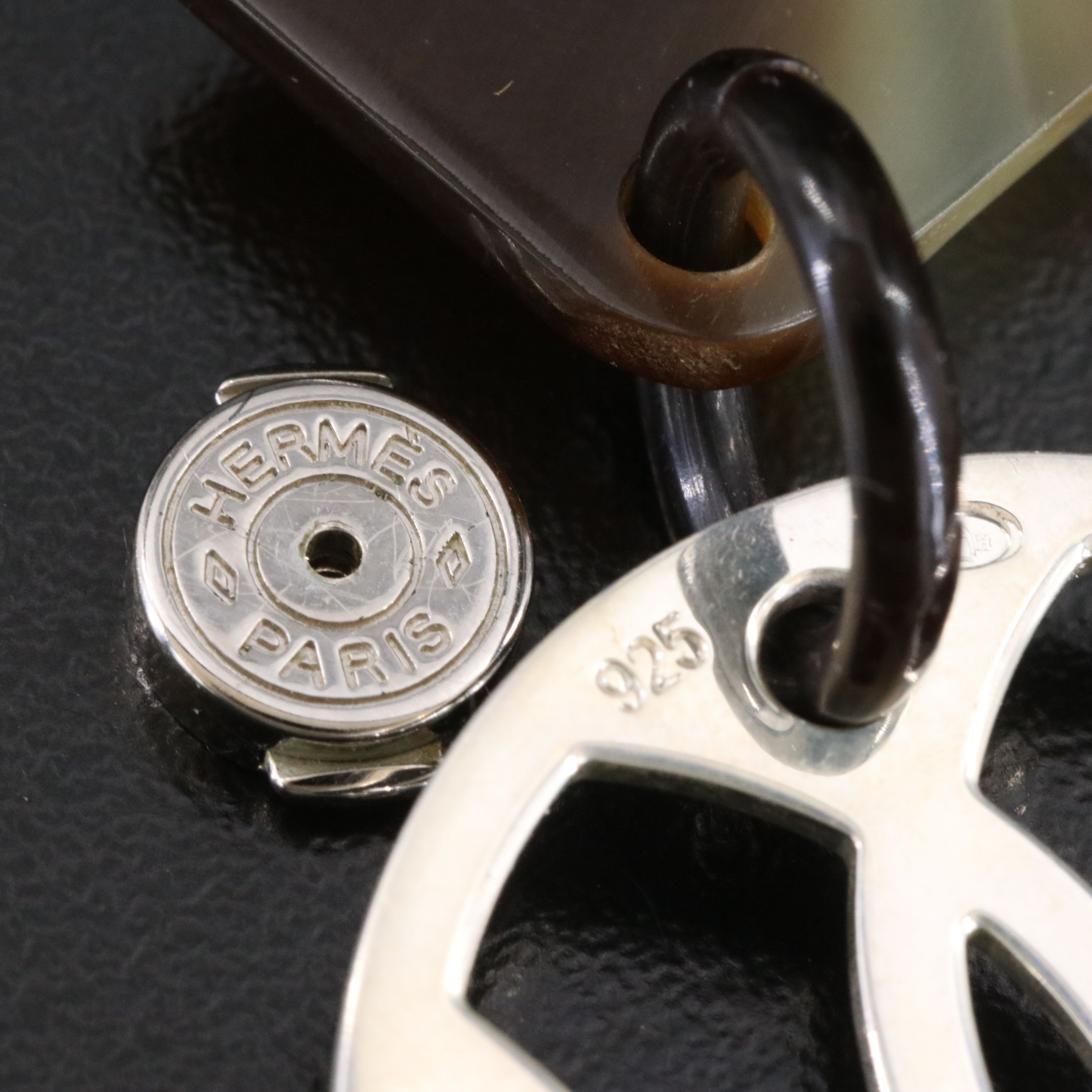 Hermès Lift Sterling and Horn Drop Earrings