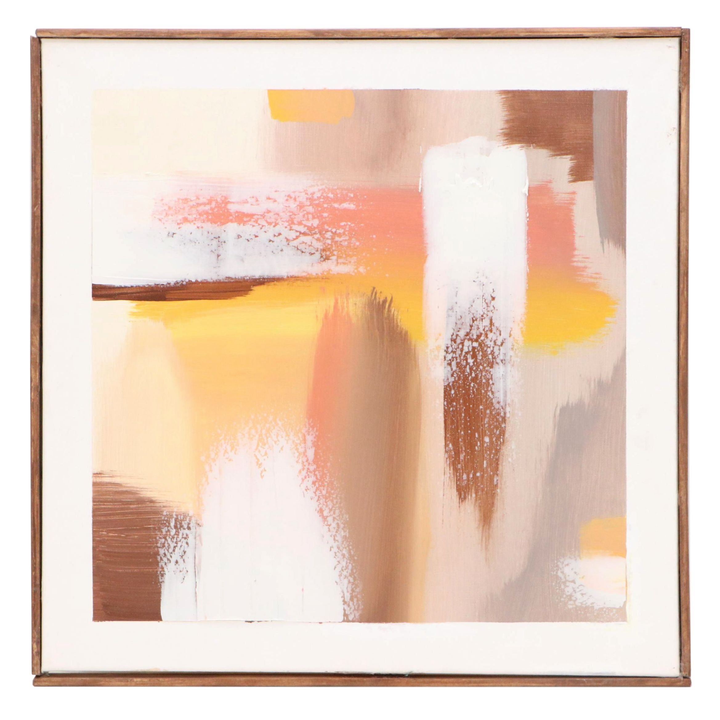 Warm Abstract Acrylic Painting, 21st Century