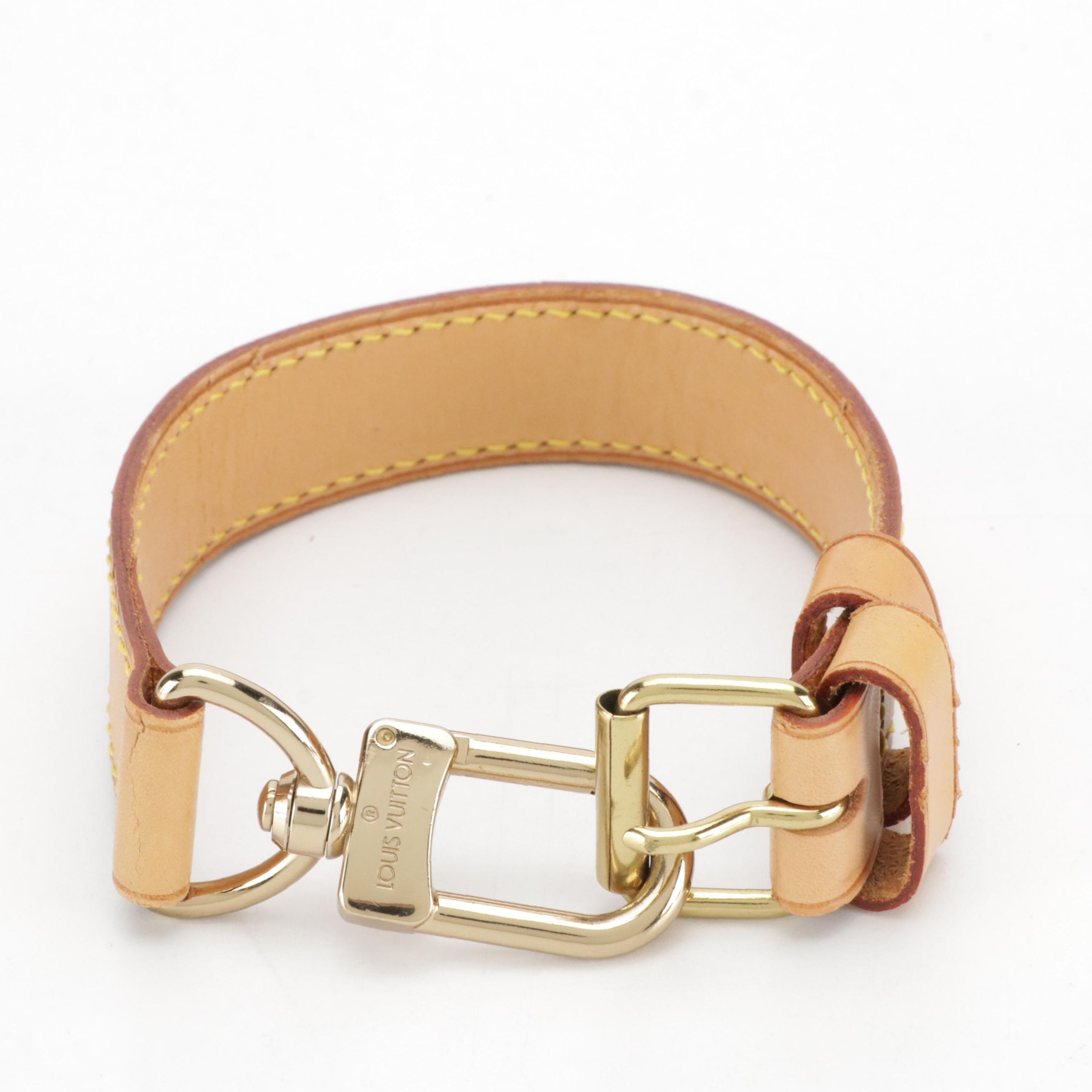 Louis Vuitton Vachetta Leather Strap with Buckle and Dog Clip