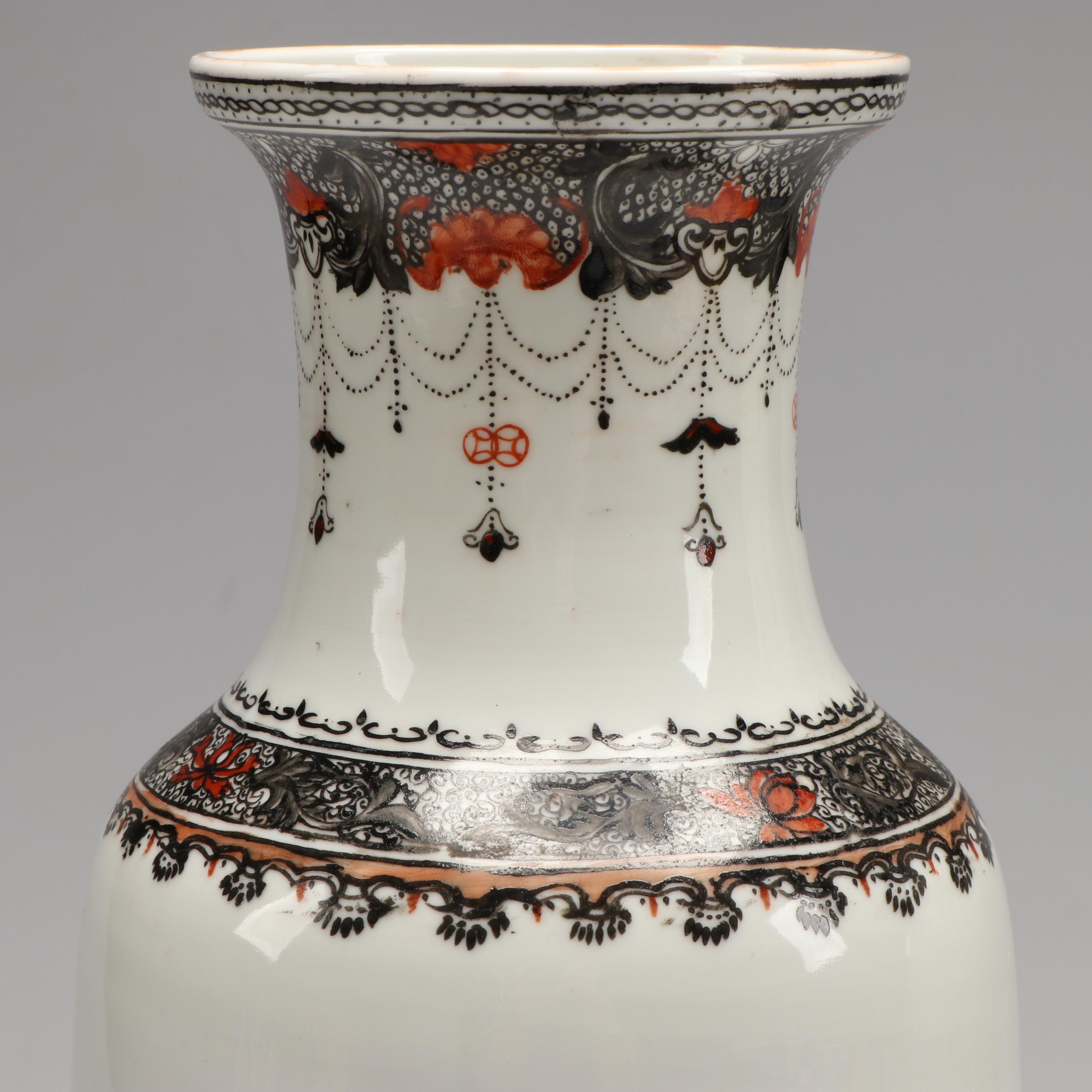 Chinese Republic Period Hand-Painted Porcelain Vases