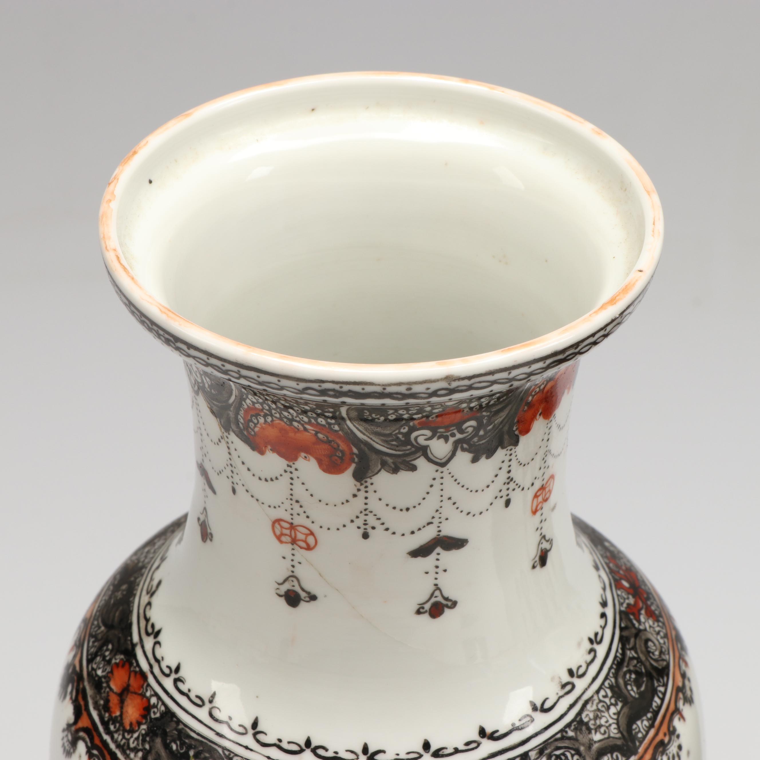 Chinese Republic Period Hand-Painted Porcelain Vases