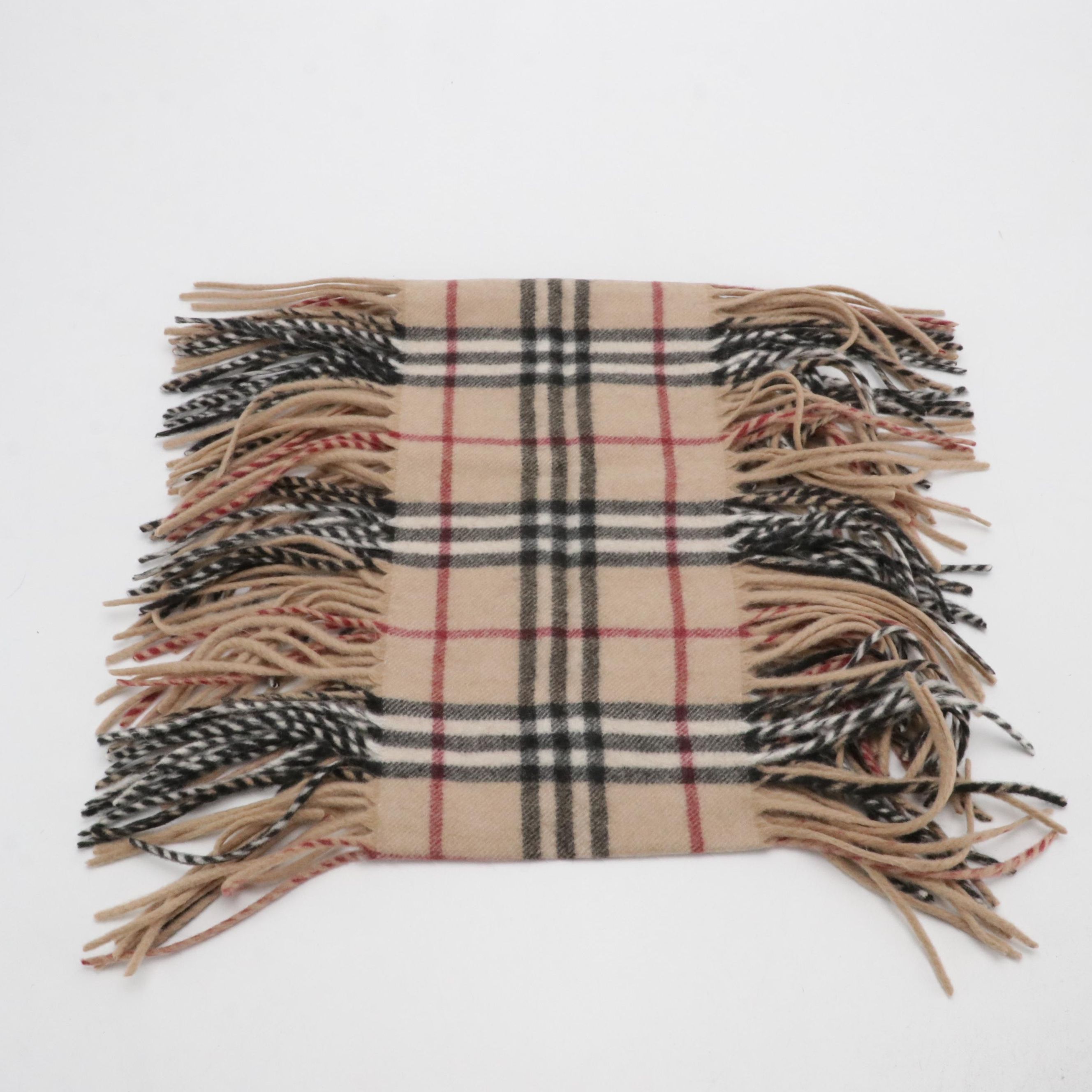 Burberry London House Check Cashmere Happy Scarf, With Tags
