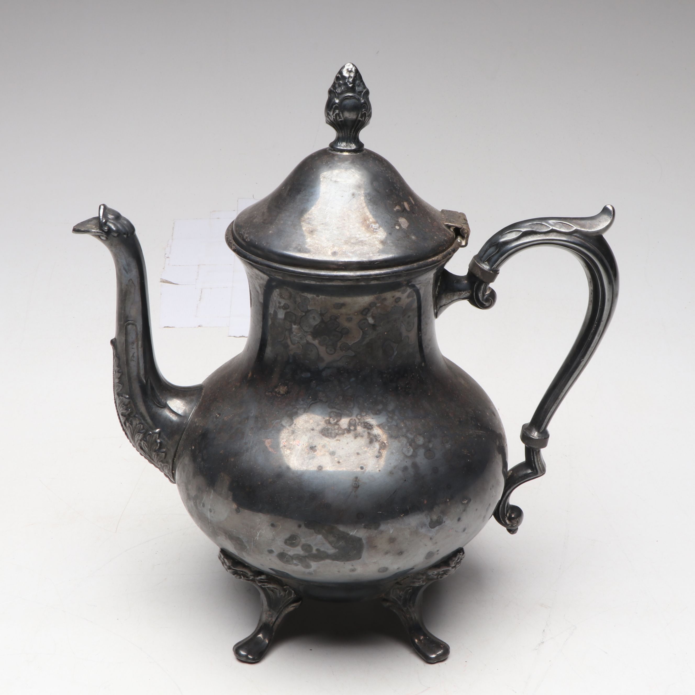 Silver Plated Copper Birmingham Coffee Urn with More Silver Plate Serveware