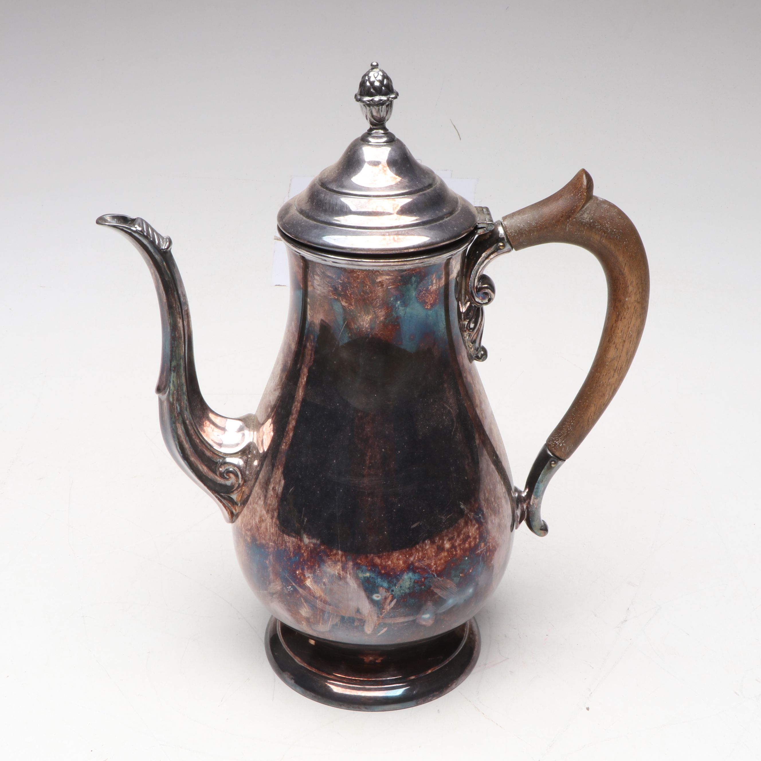 Silver Plated Copper Birmingham Coffee Urn with More Silver Plate Serveware