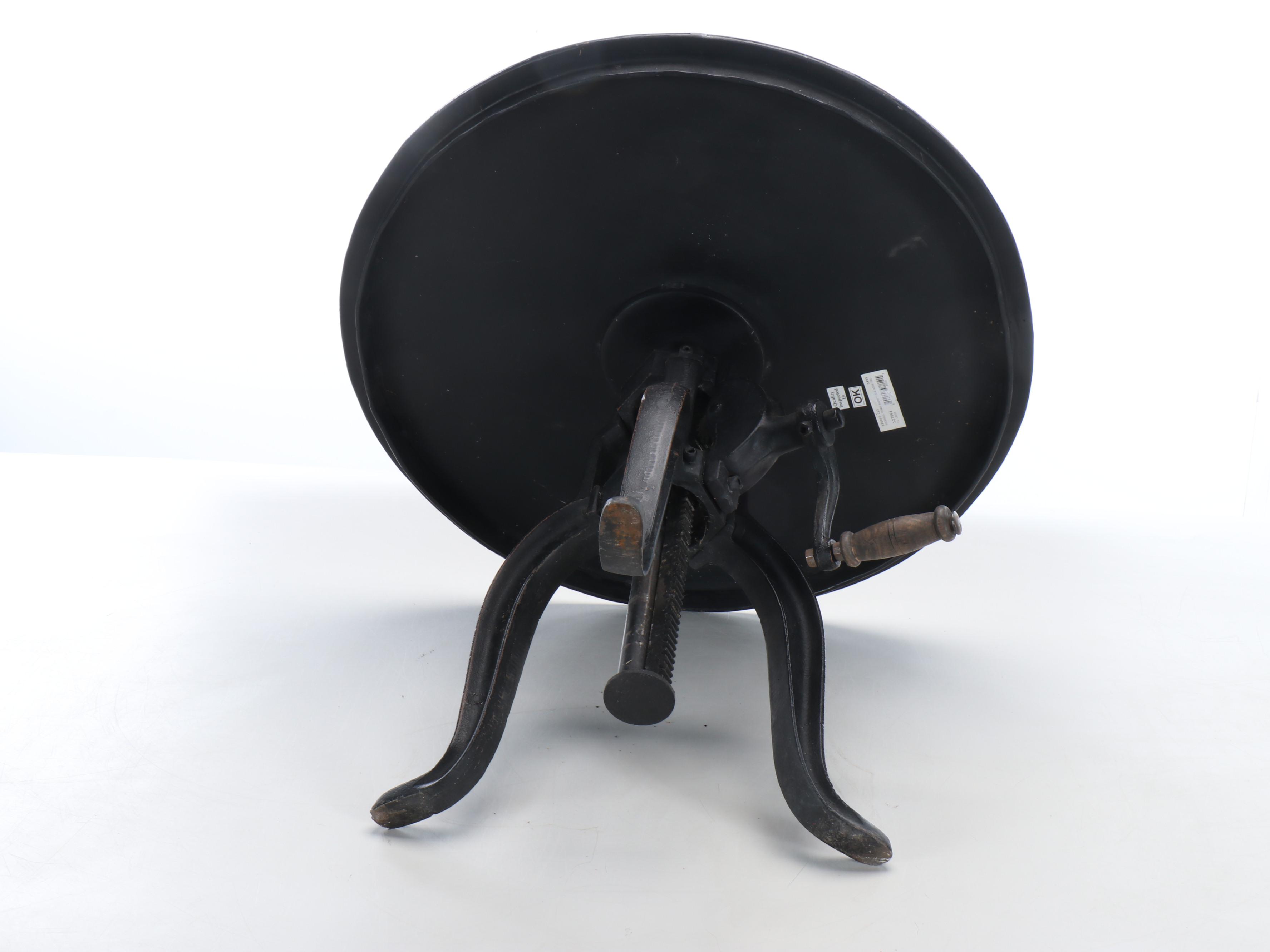 Black Painted Rockwell Crank Adjusted Table