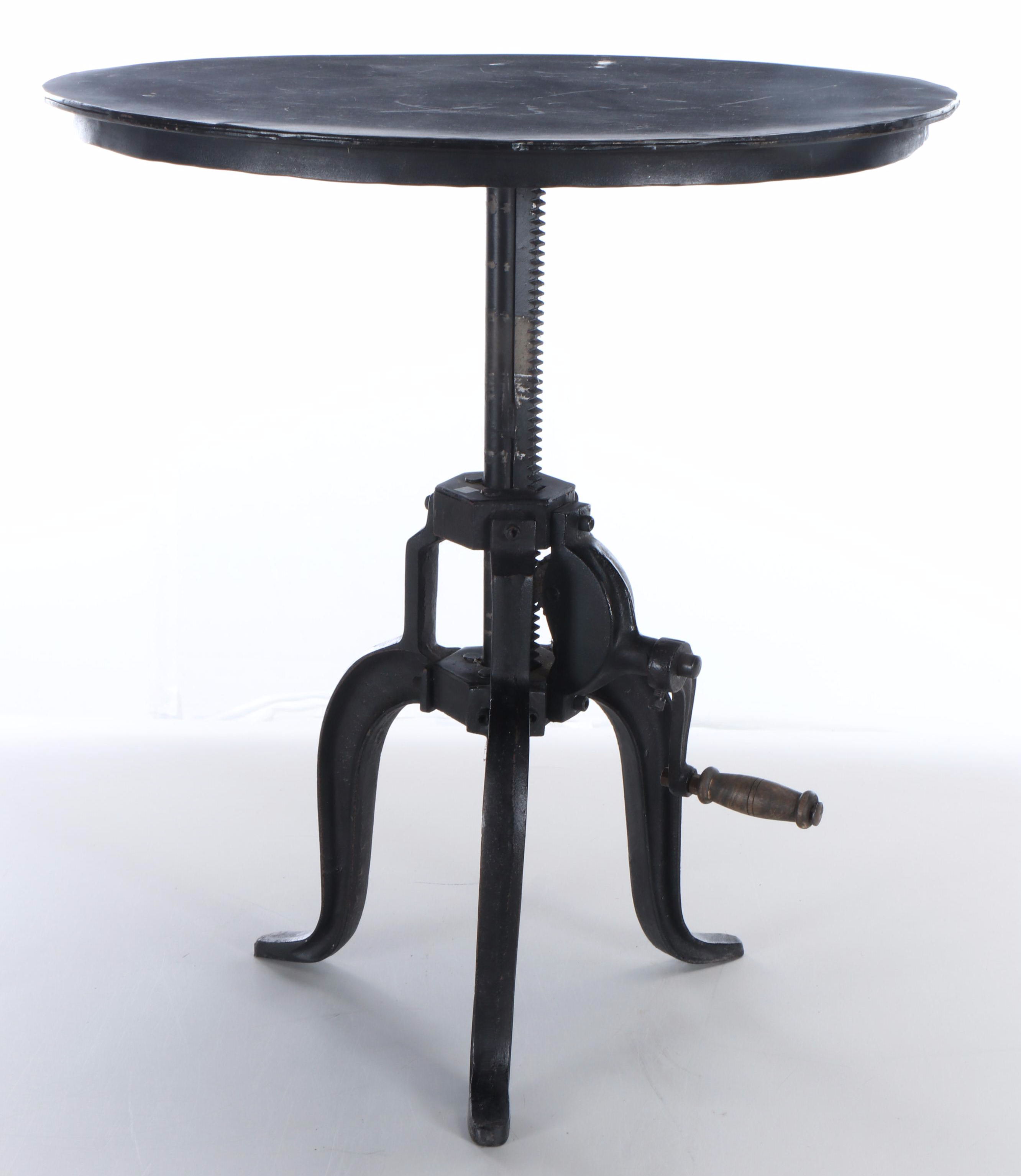 Black Painted Rockwell Crank Adjusted Table