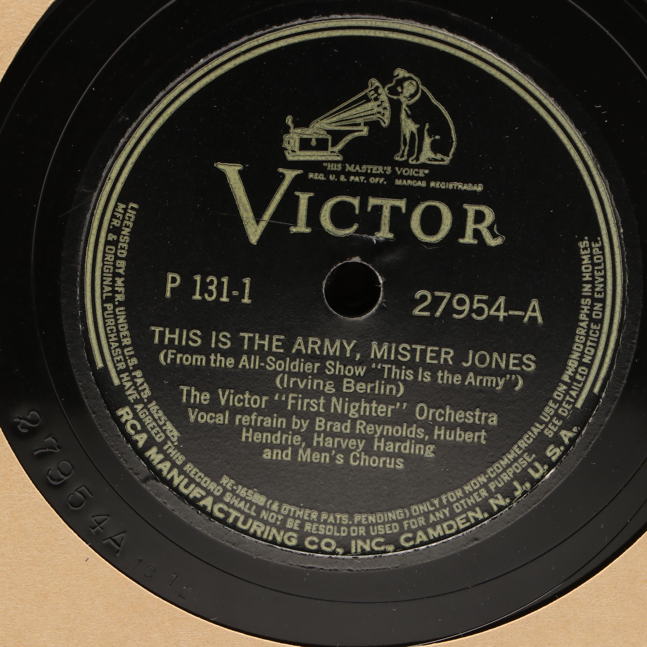 Irving Berlin's "This is the Army" Musical Smart Set Vinyl Records, 1943