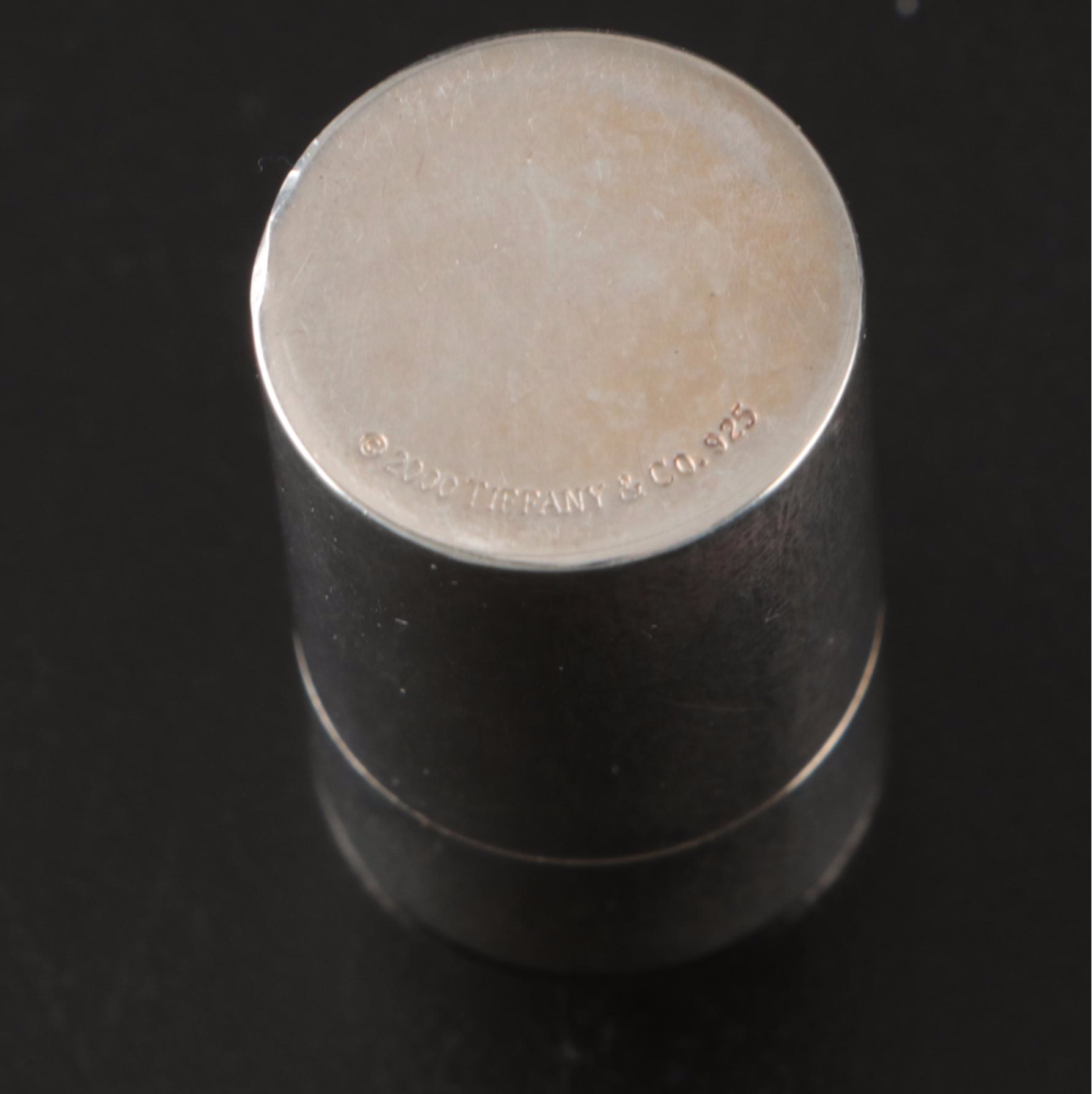 Tiffany & Co. Sterling Pill Case, Dunhill Sylphide Lighter and MOP Letter Opener