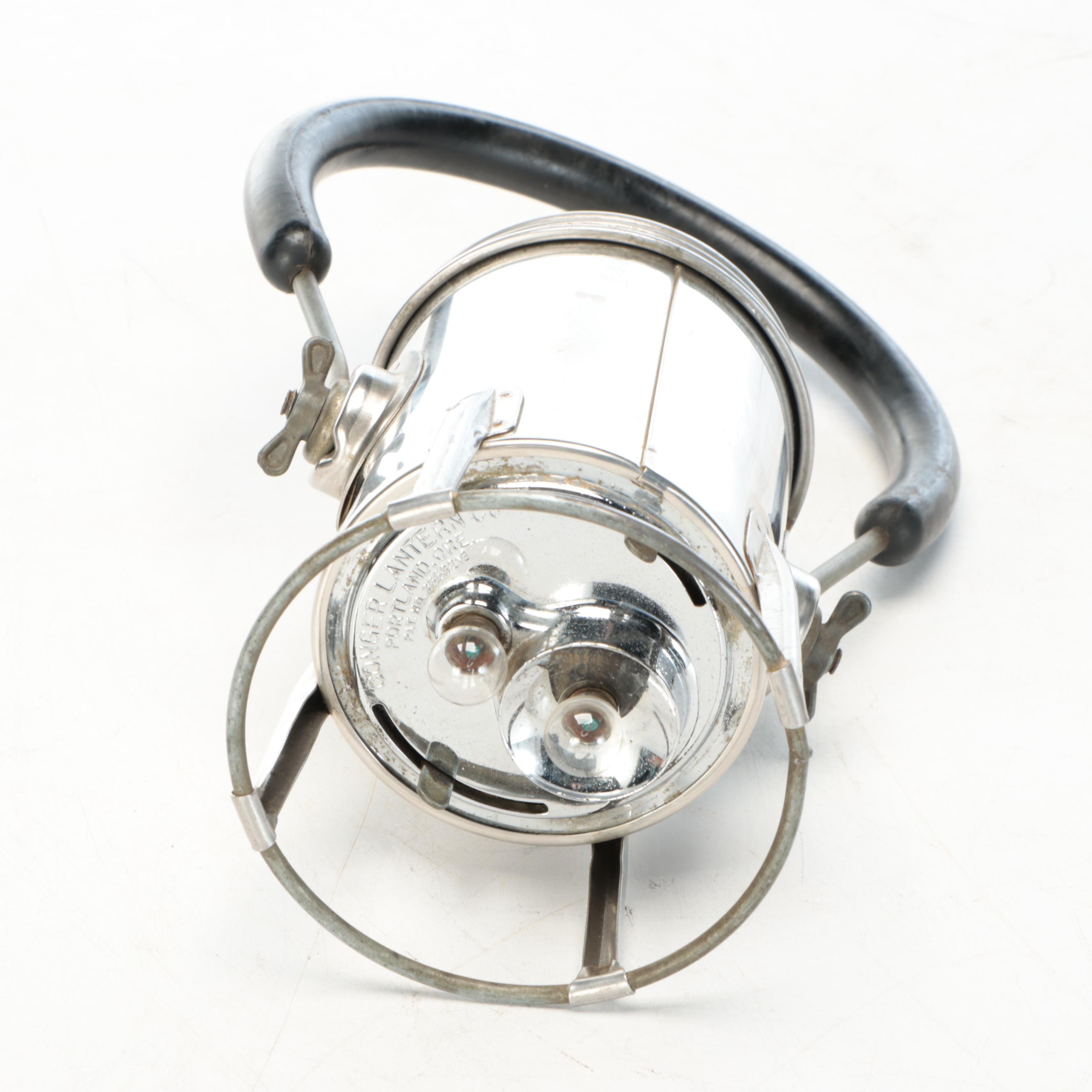 Conger Lantern with General Electric Spot Lights and Oil Funnels and Can