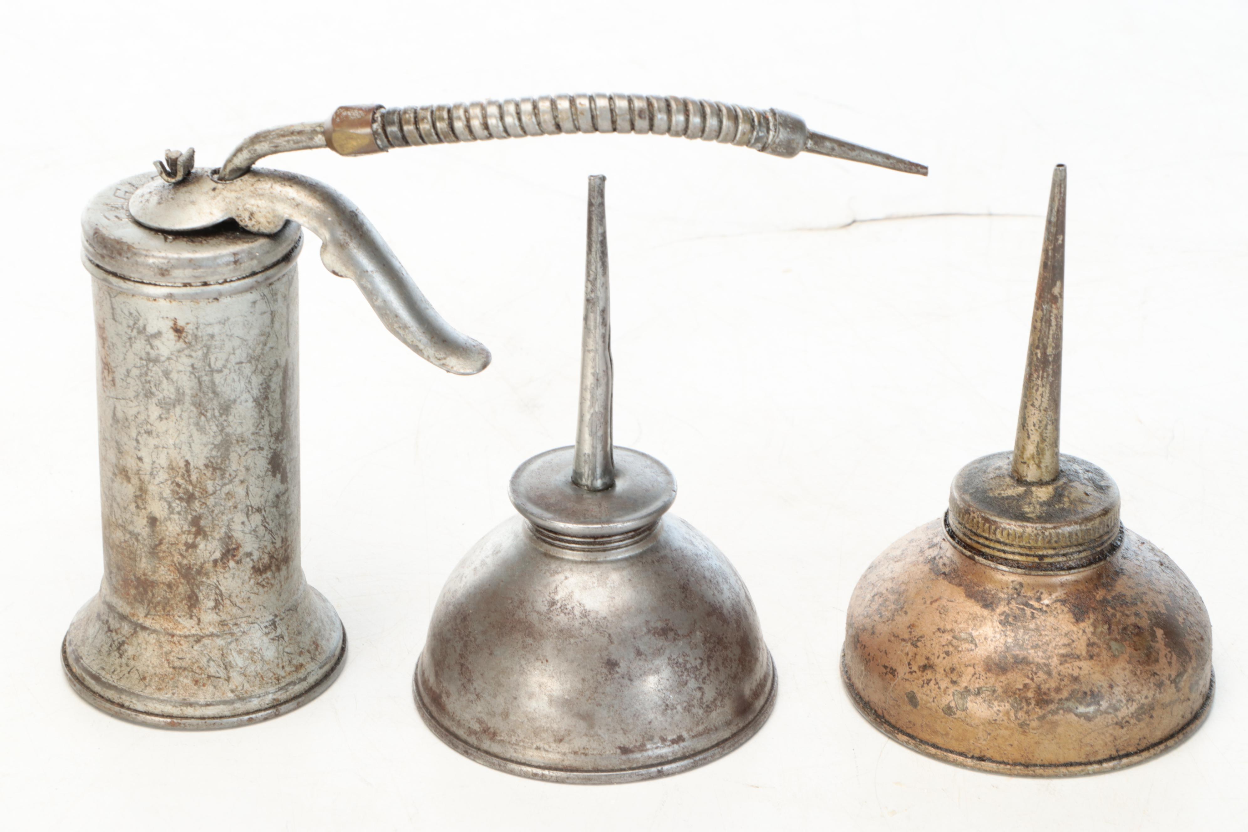 Conger Lantern with General Electric Spot Lights and Oil Funnels and Can