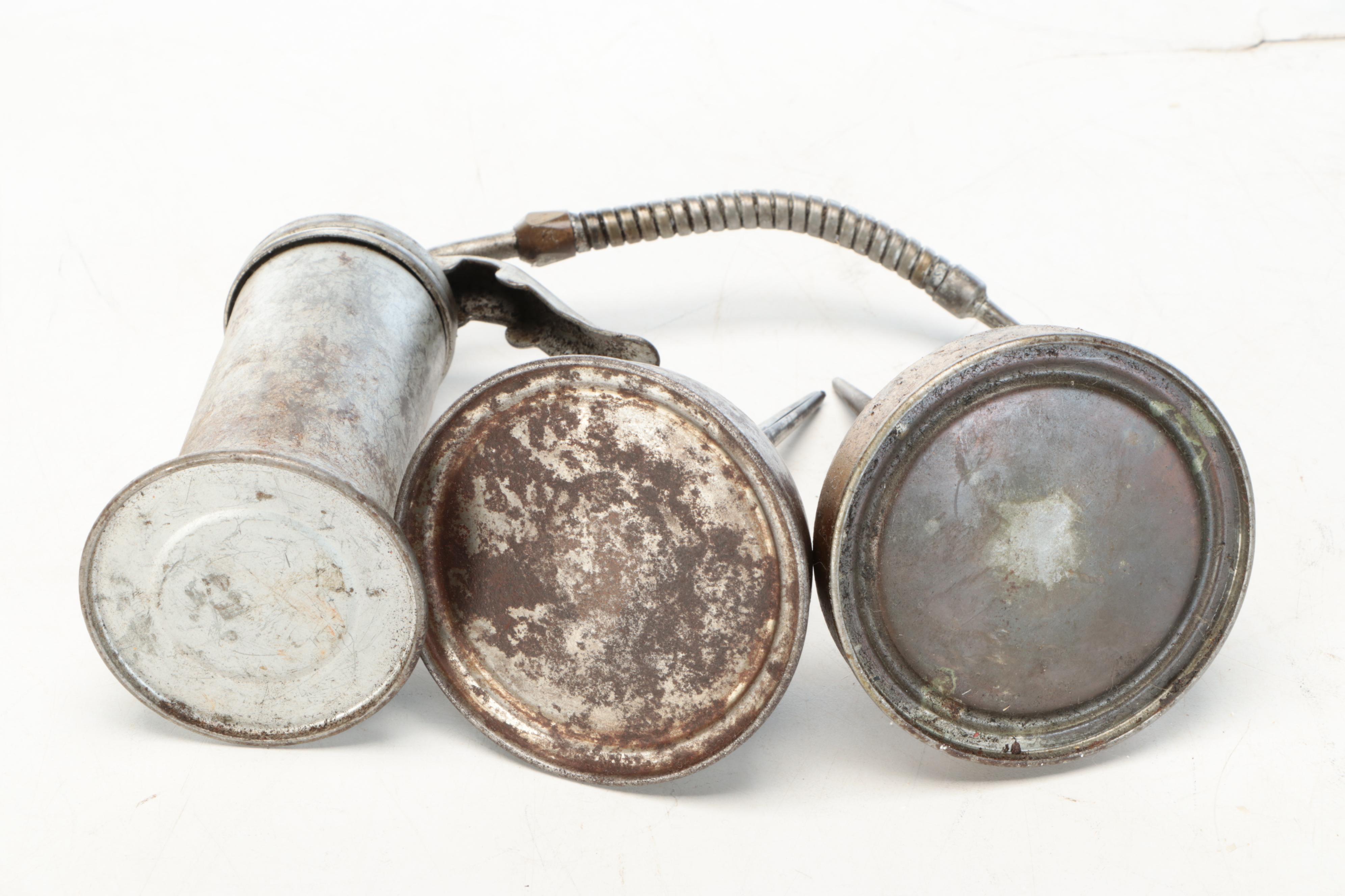 Conger Lantern with General Electric Spot Lights and Oil Funnels and Can