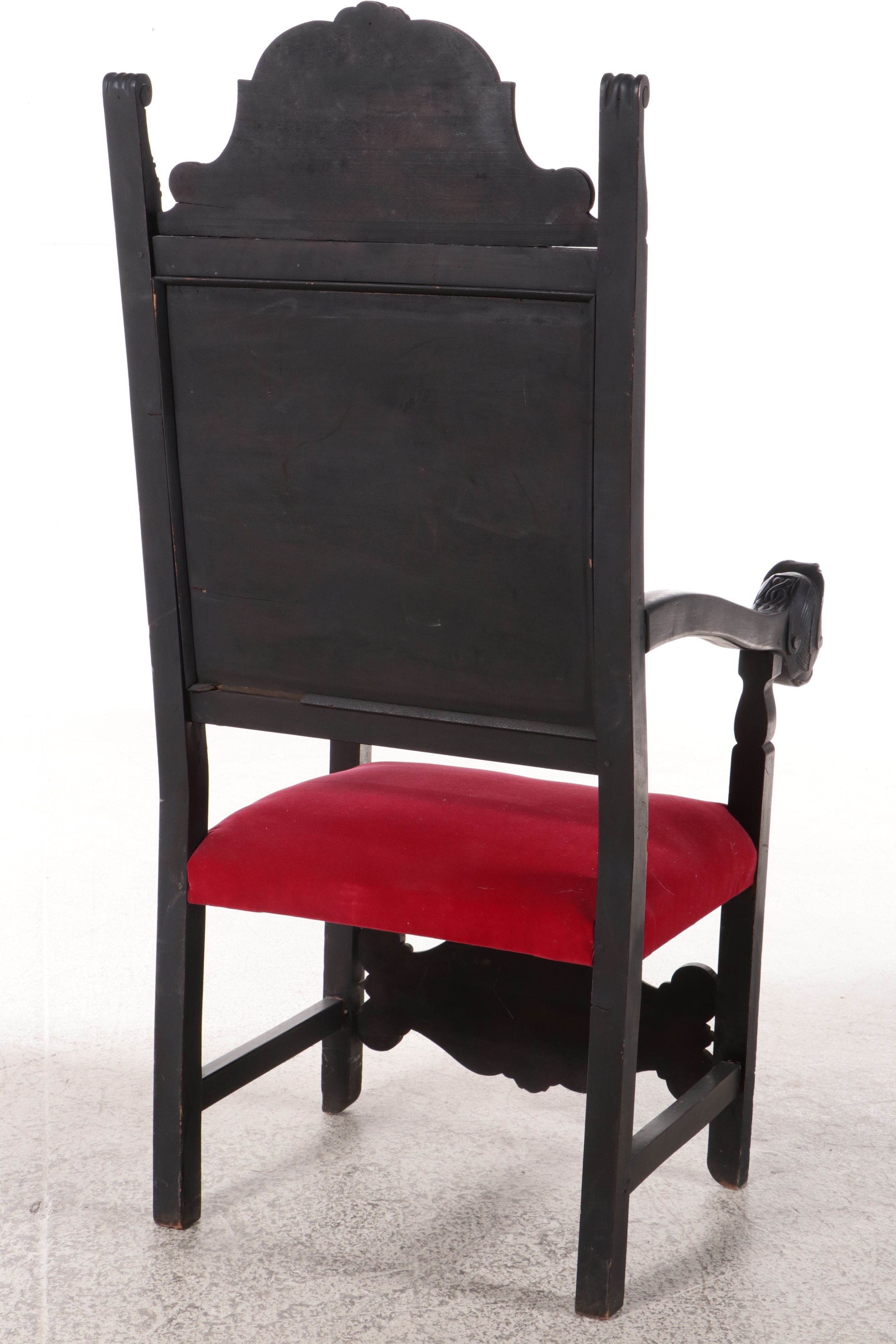 German Renaissance Revival Carved Armchair Depicting St. George and the Dragon