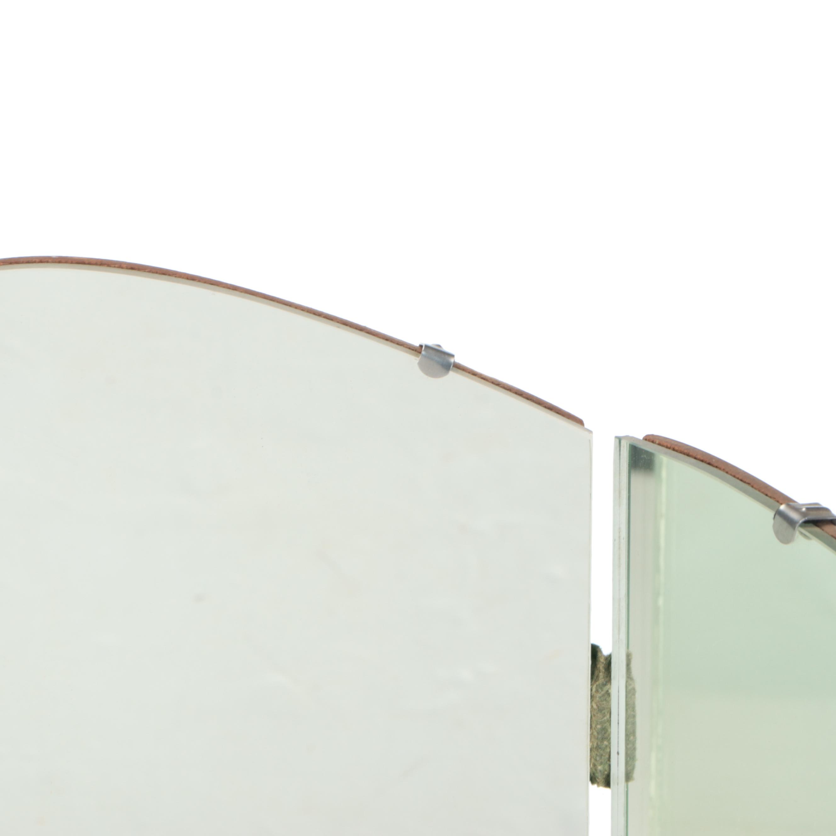 Tri-Paneled Glass Vanity Mirror