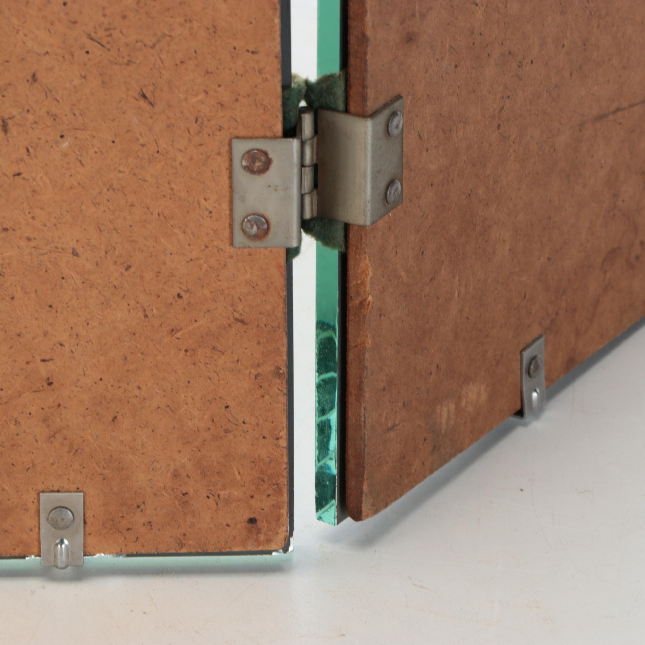 Tri-Paneled Glass Vanity Mirror