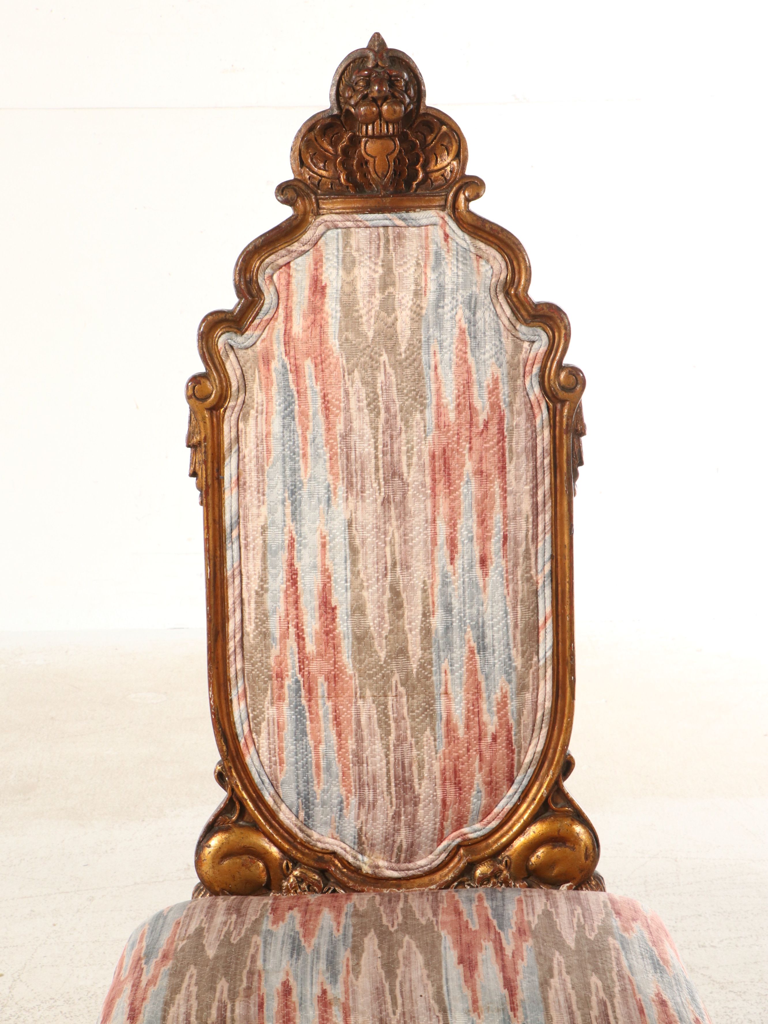 Four William & Mary Style Carved Dining Chairs, Late 19th to Early 20th Century