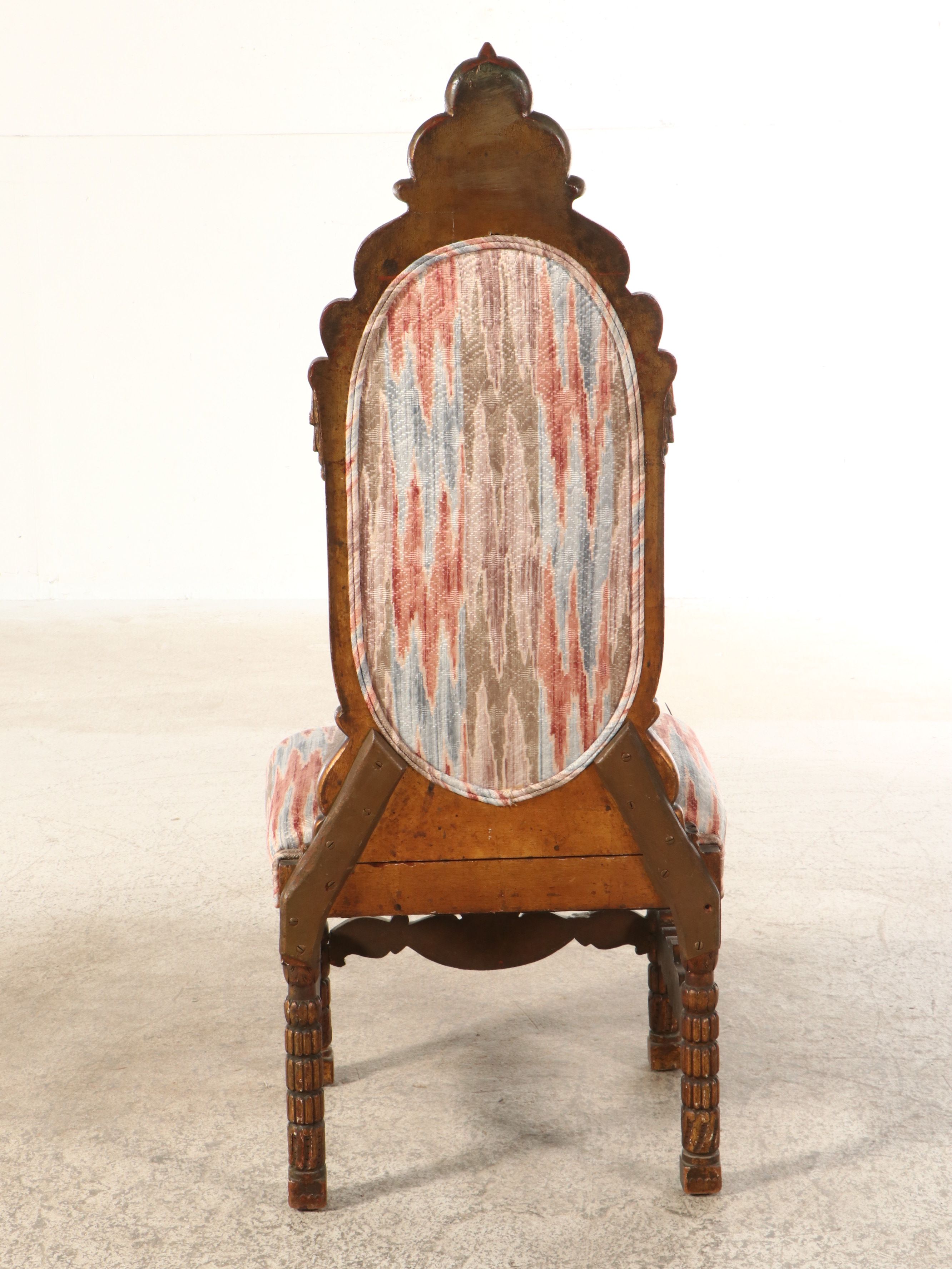 Four William & Mary Style Carved Dining Chairs, Late 19th to Early 20th Century