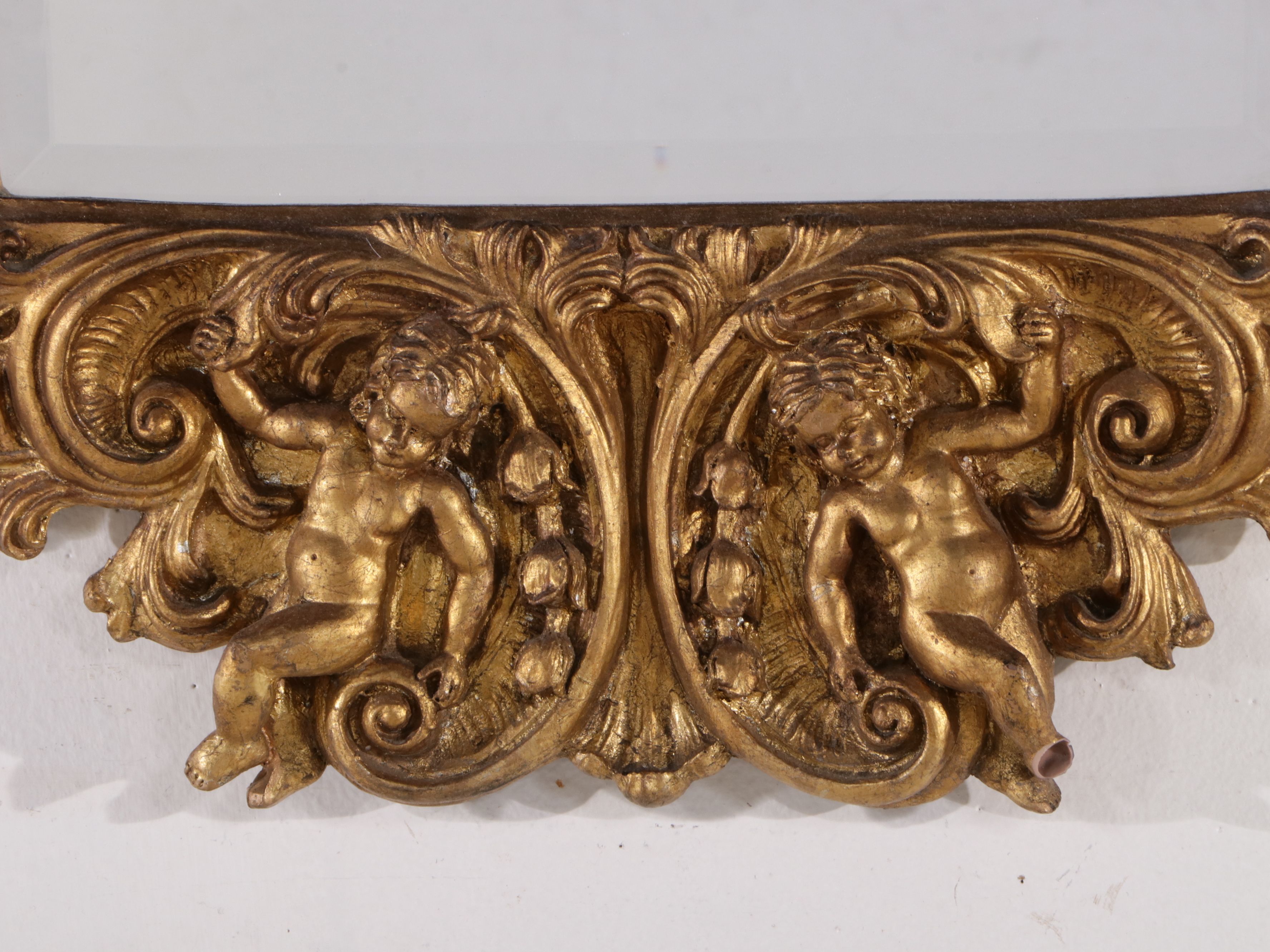 Baroque Style Carved Giltwood Wall Mirror, 19th Century