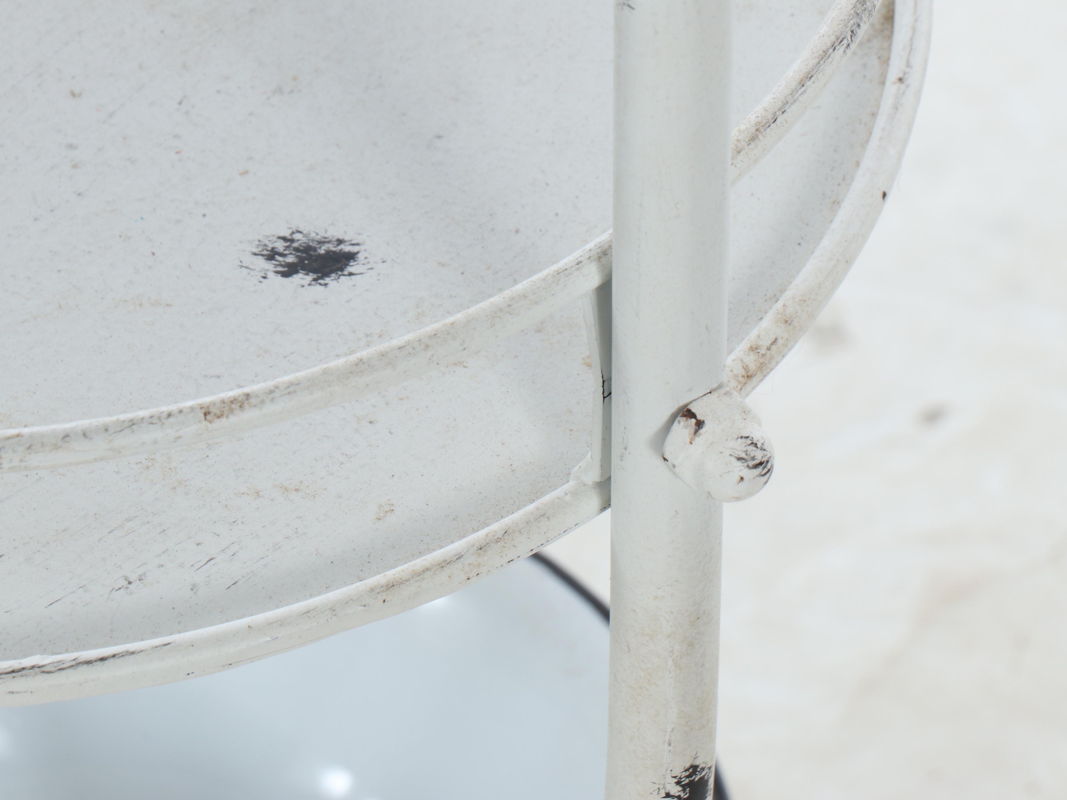 Antique Style "Le Bain" Metal Wash Basin with Enamel Bowls