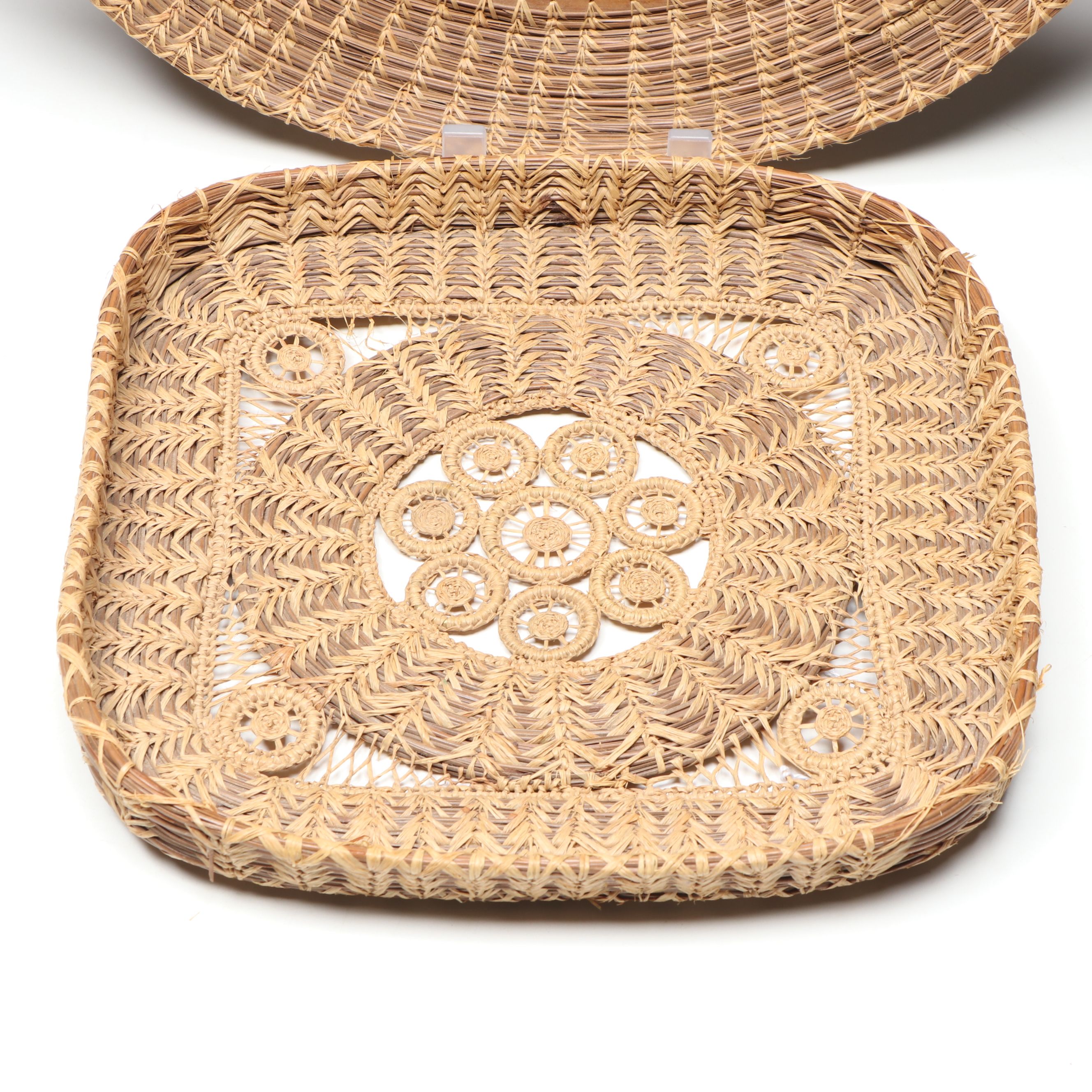 Seminole Pine Needle and Raffia Trays