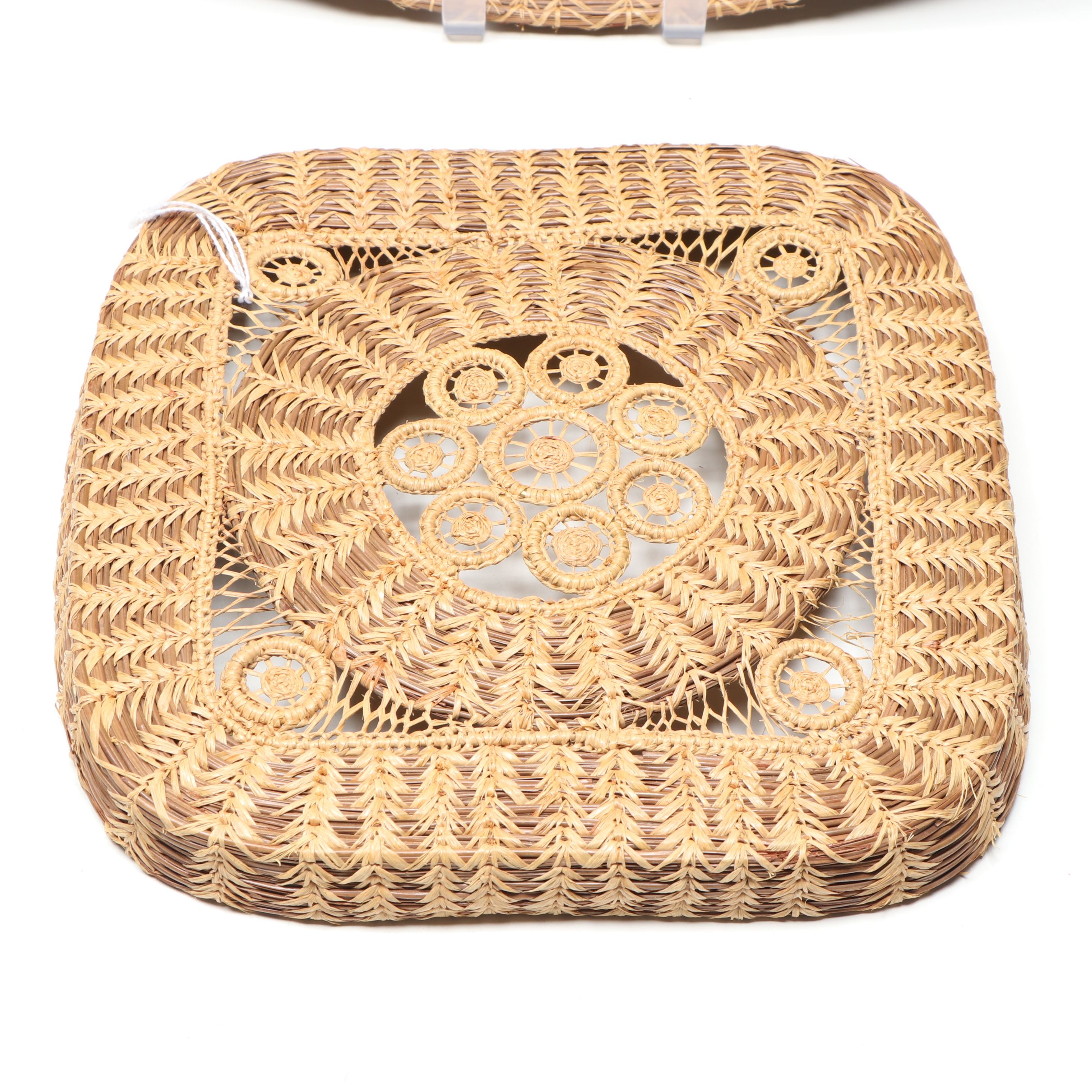 Seminole Pine Needle and Raffia Trays