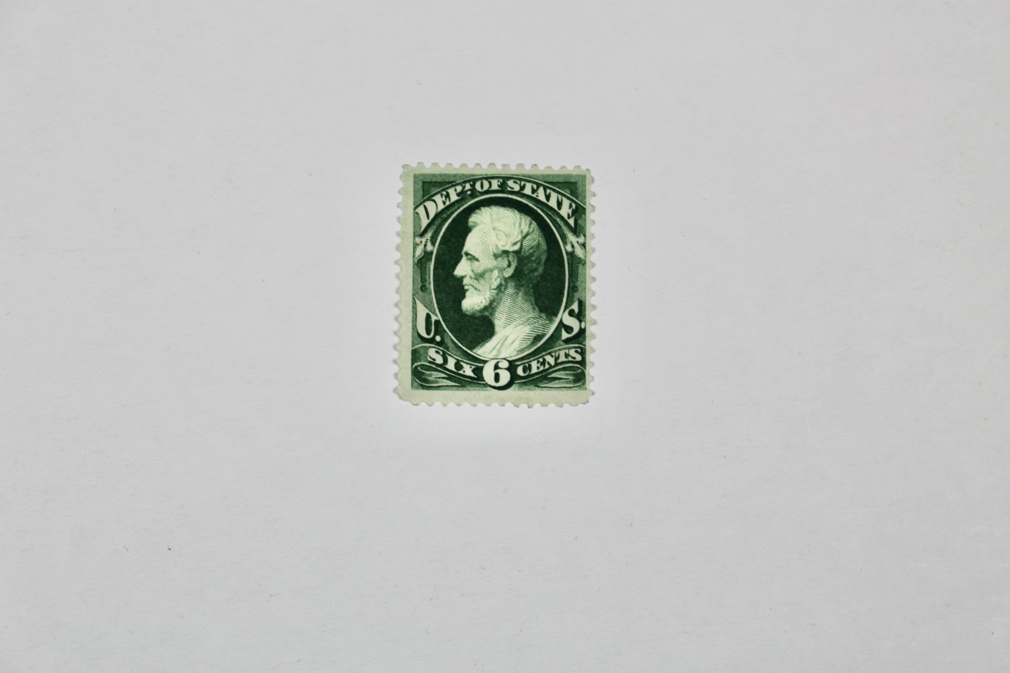 Five U.S. Official Postage Stamps, Scott 059 to 064, 1870s