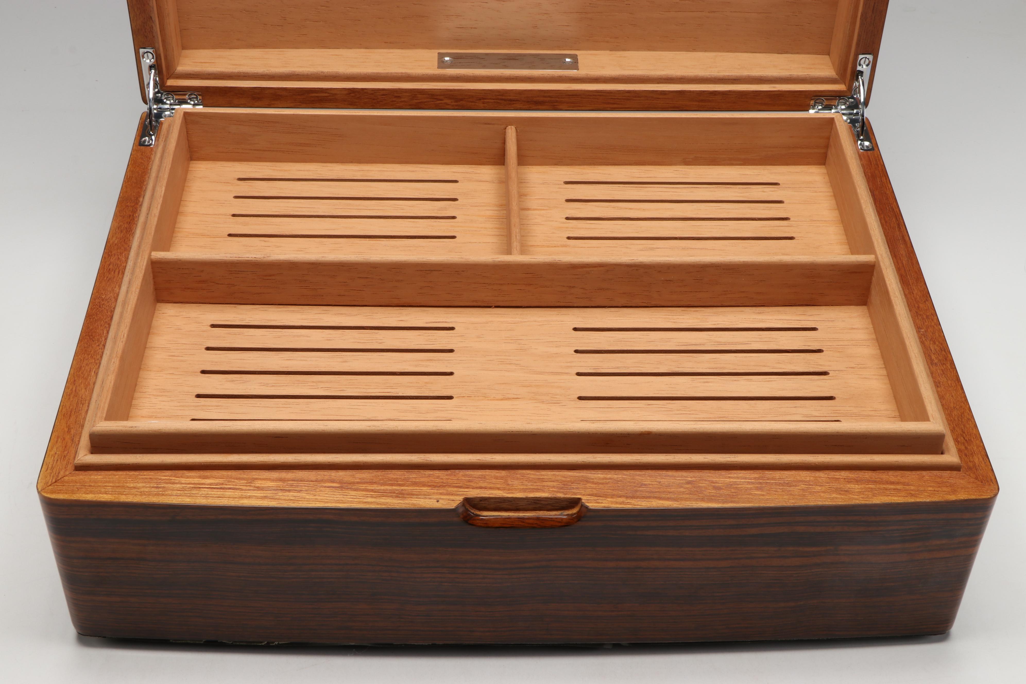 Bugatti Mid Century Modern Style Wood Humidor
