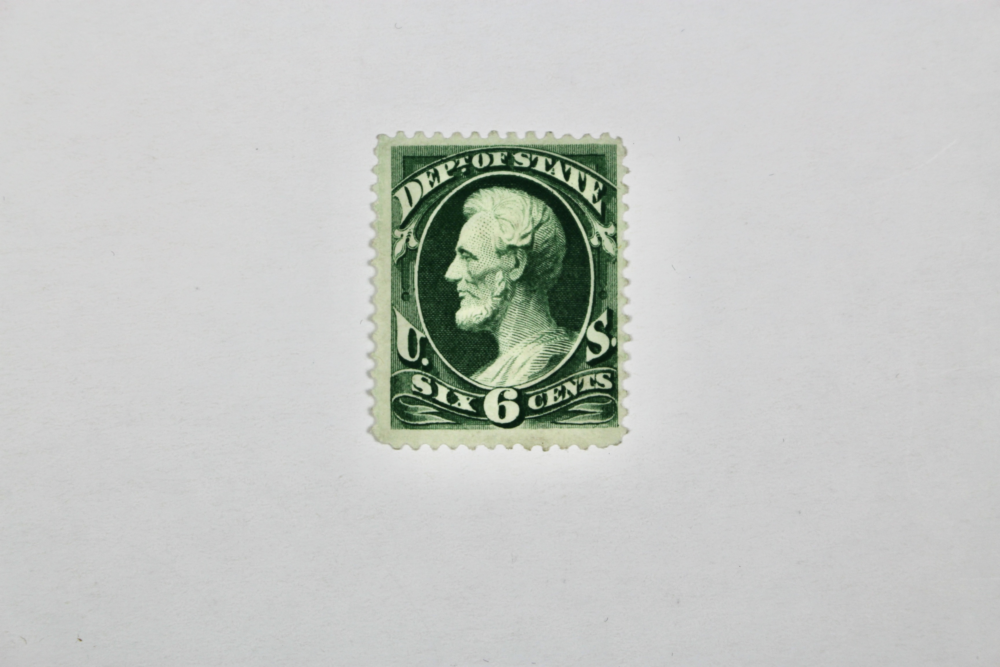 Five U.S. Official Postage Stamps, Scott 059 to 064, 1870s