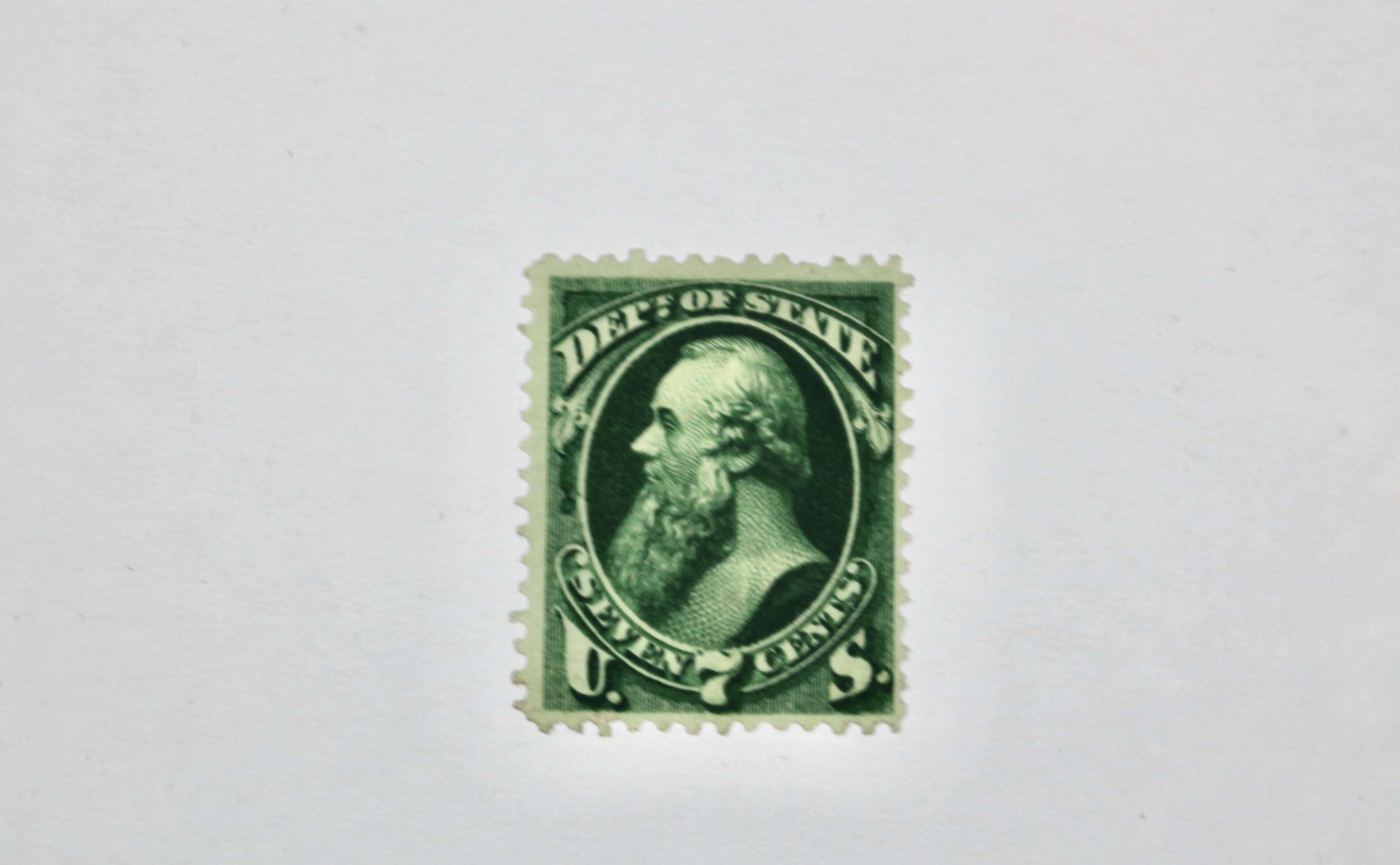 Five U.S. Official Postage Stamps, Scott 059 to 064, 1870s
