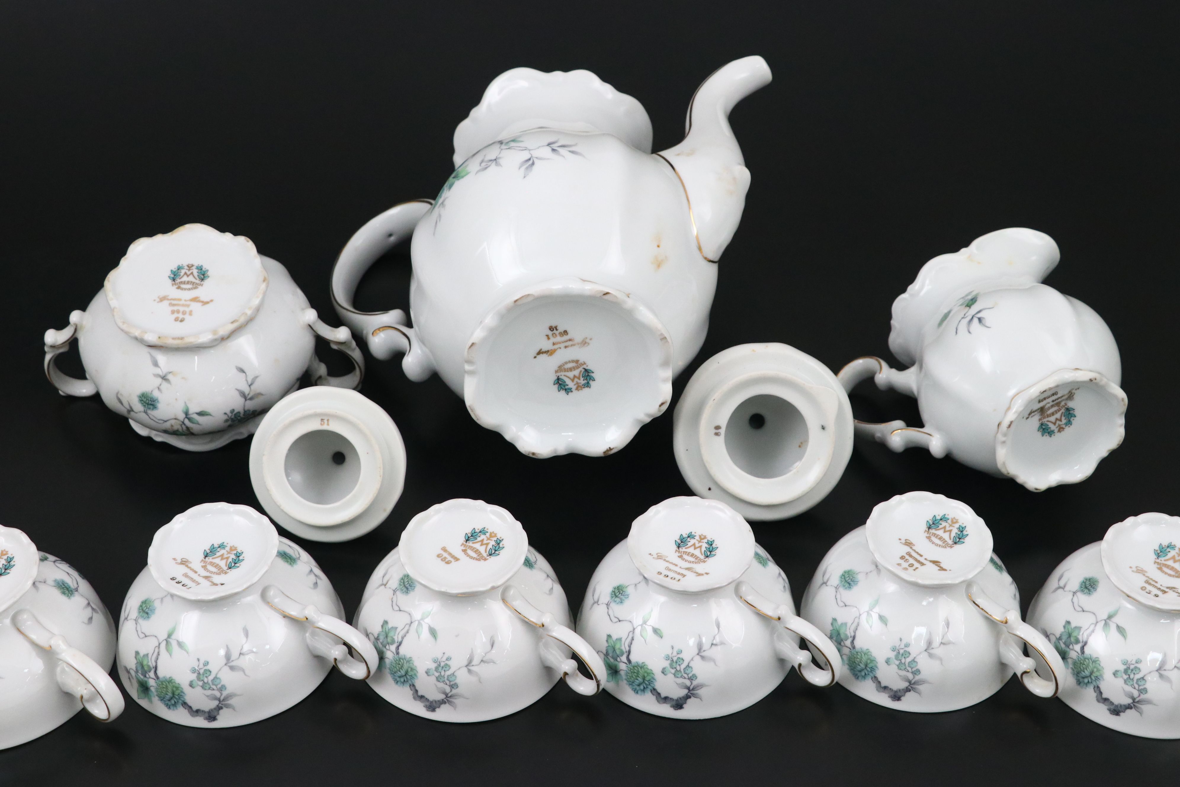 Mitterteich "Green Ming" Porcelain Dinnerware