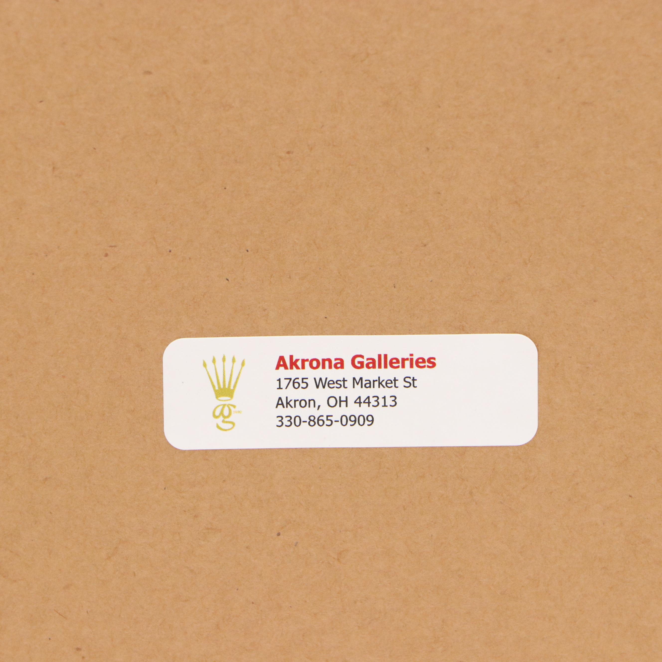 Greek Tourism Color Lithograph Poster "Mount of Athos," Mid-20th Century