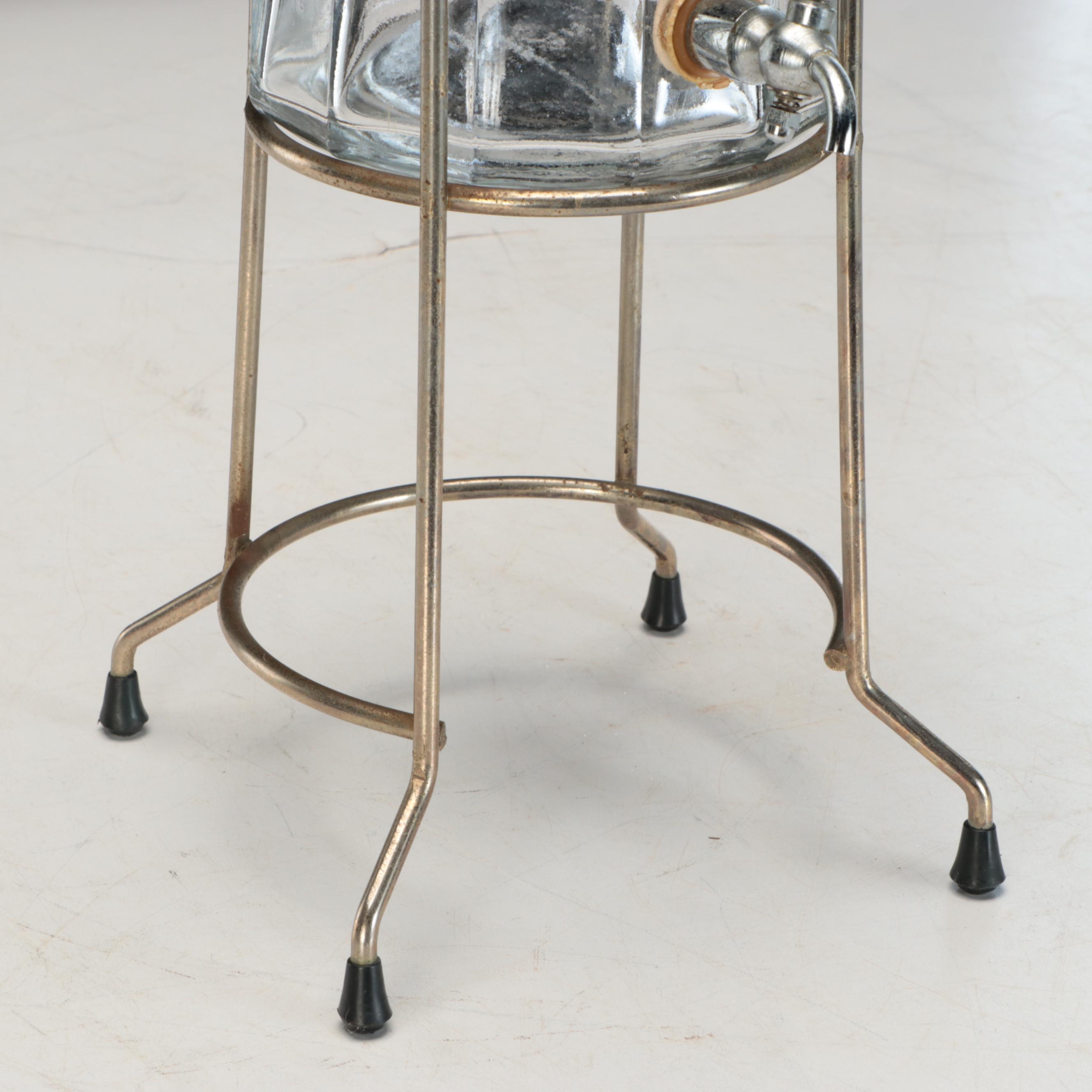 Italian Liquore Galliano Footed Glass Bottle with Spigot, 20th Century