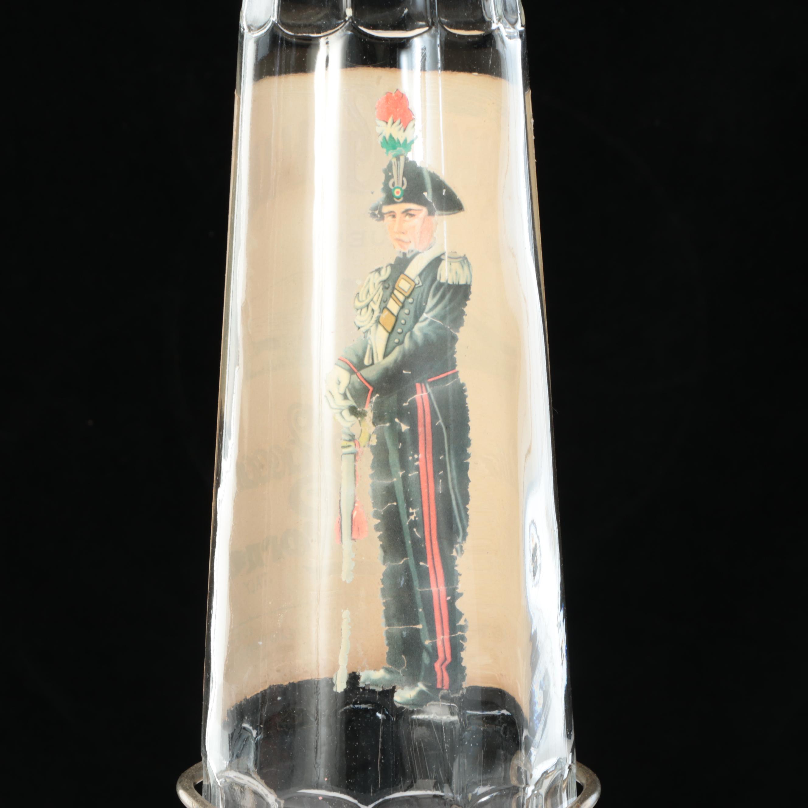 Italian Liquore Galliano Footed Glass Bottle with Spigot, 20th Century