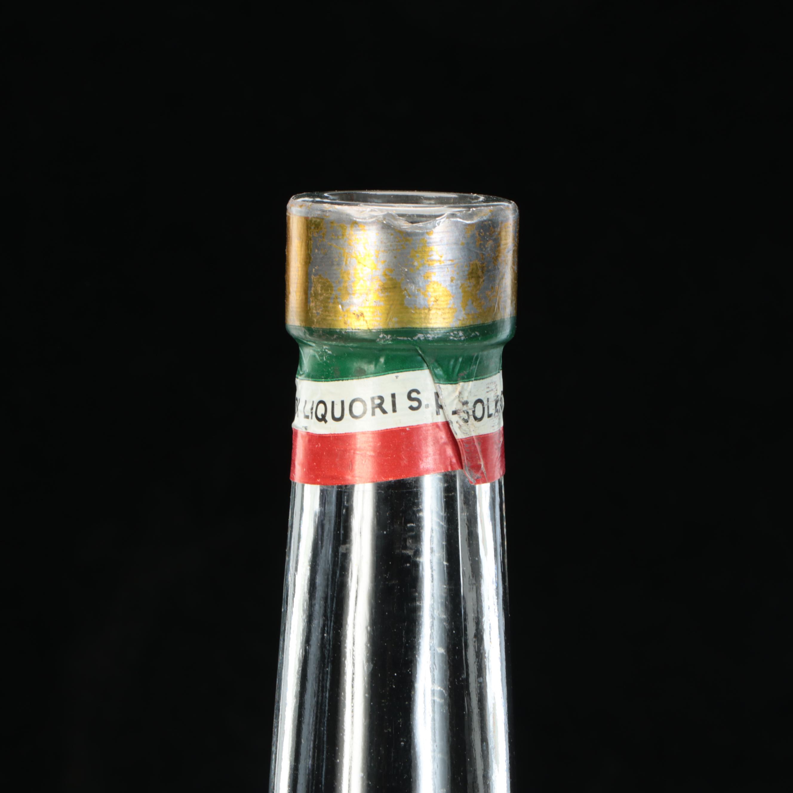 Italian Liquore Galliano Footed Glass Bottle with Spigot, 20th Century