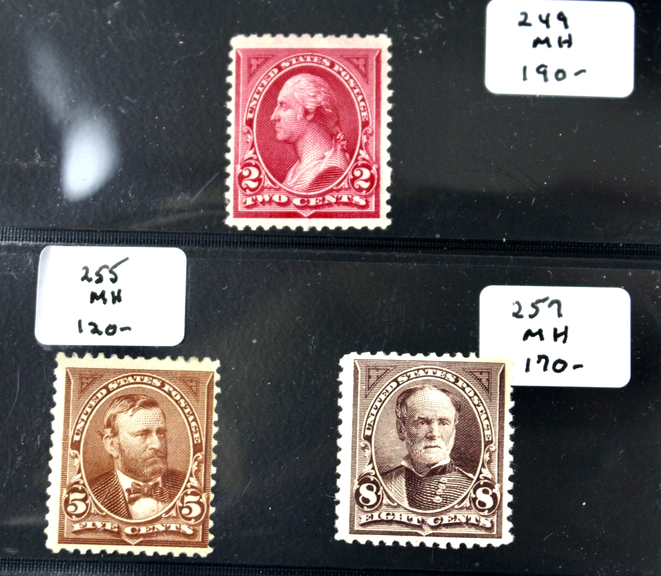 Five Mint Condition 1894 Regular Issue U.S. Postage Stamps