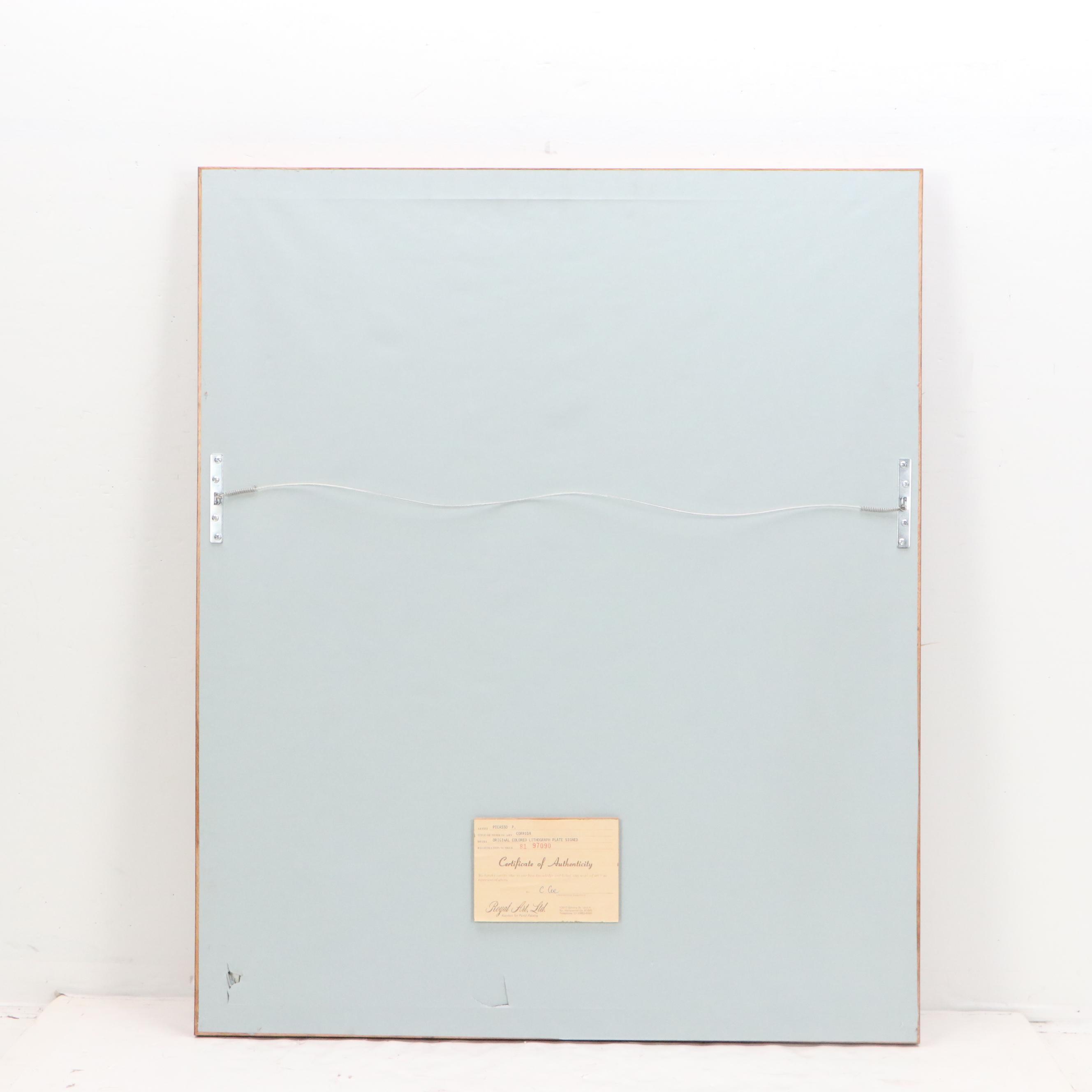 Color Lithograph After Pablo Picasso "La Petite Corrida"