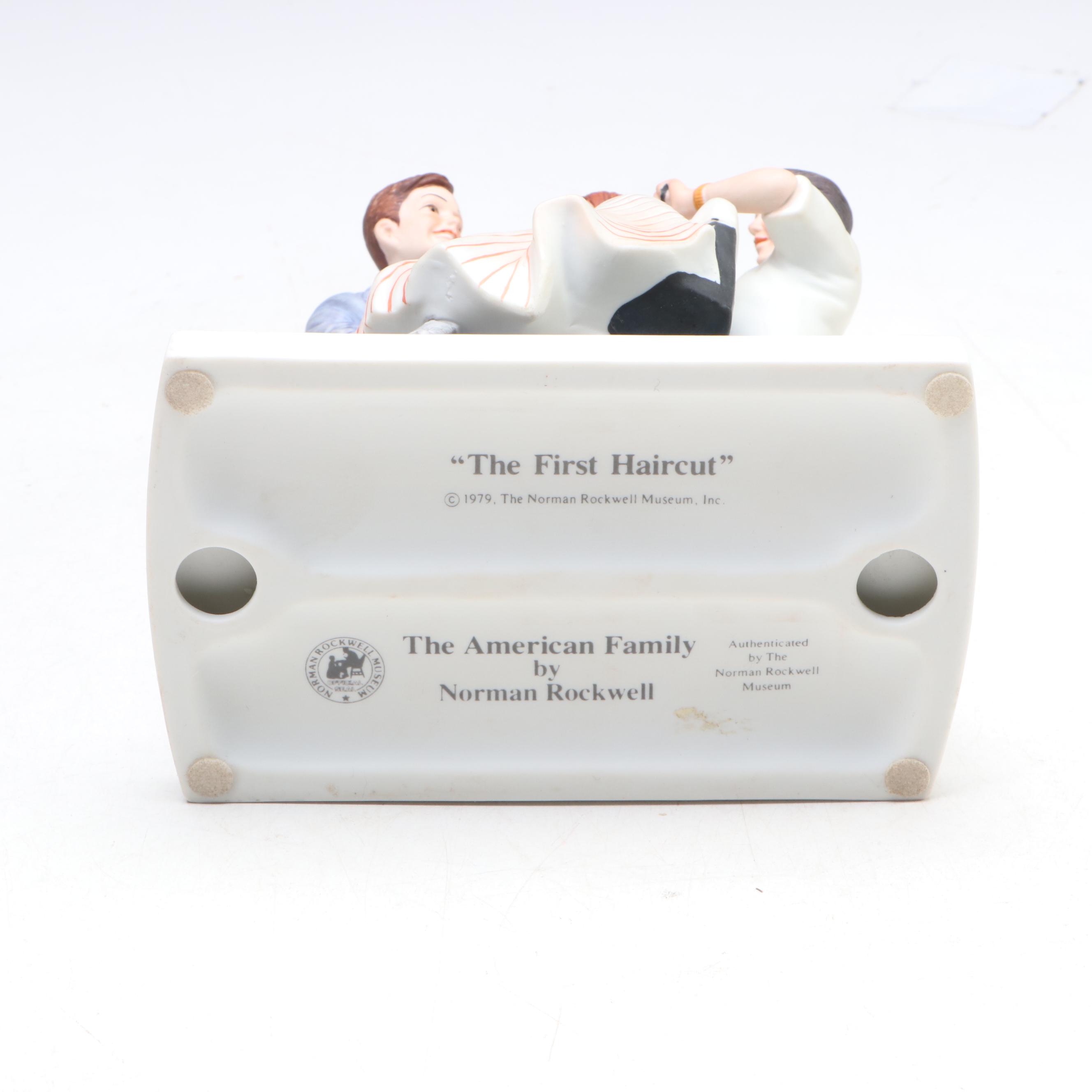 Kriss Kross Stropper and Razor with "The First Haircut" Norman Rockwell Figure