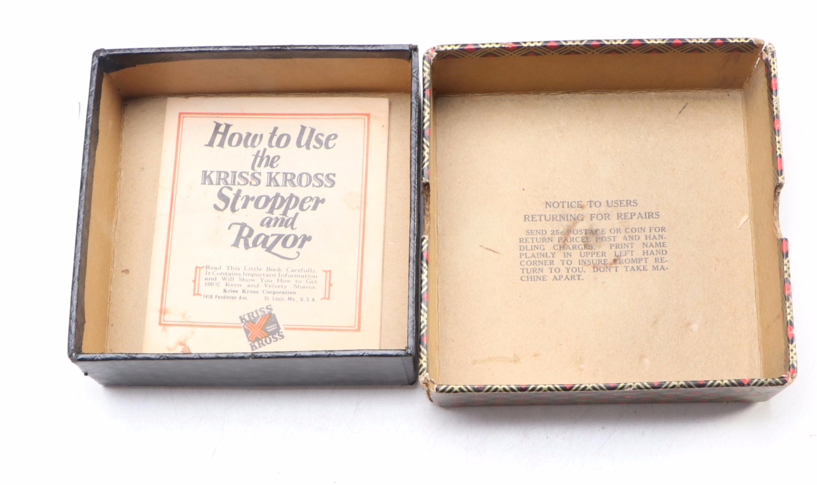 Kriss Kross Stropper and Razor with "The First Haircut" Norman Rockwell Figure