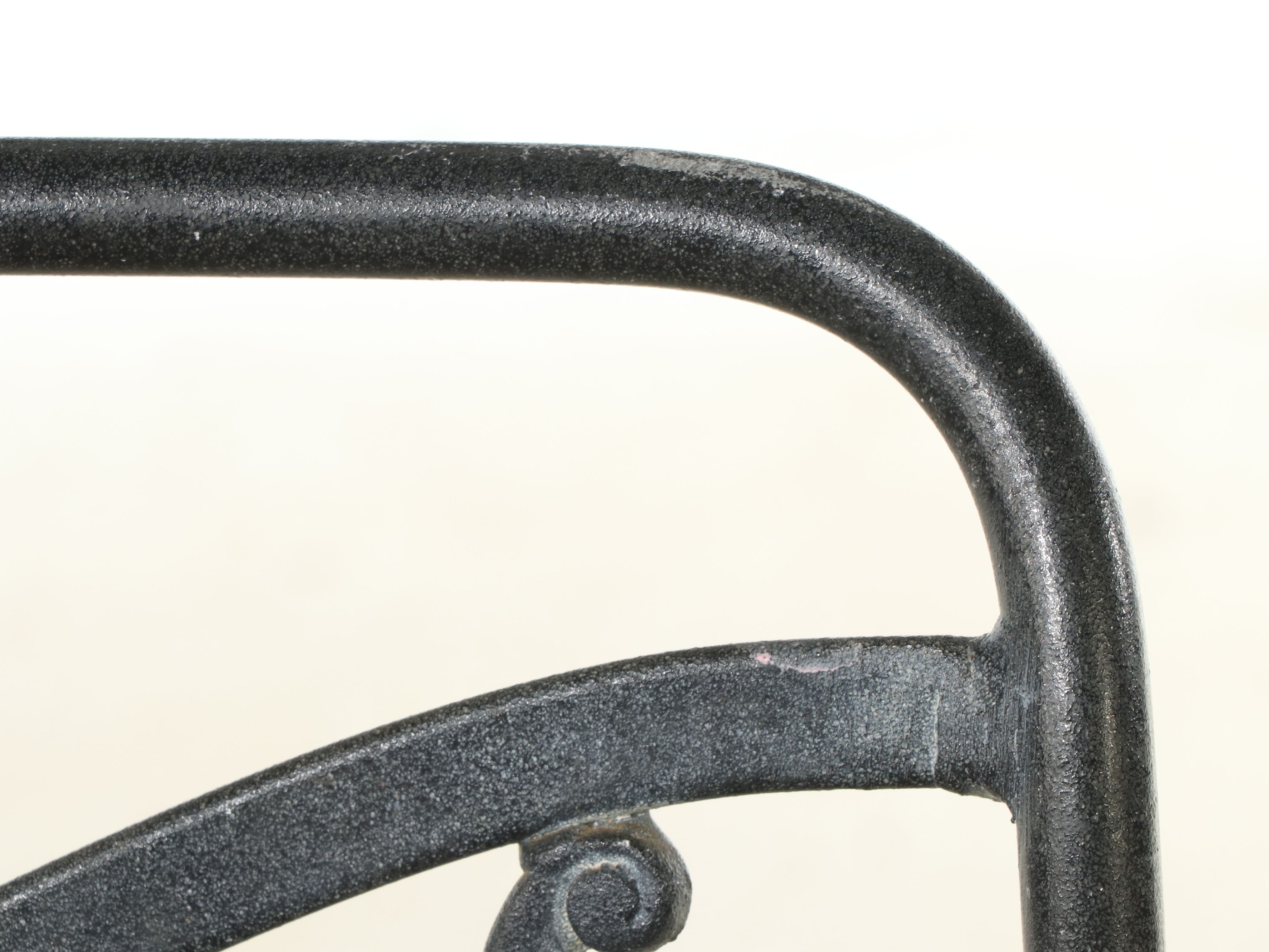 Pair of Wrought Iron Side Chairs with Drop-Leaf Bistro Table