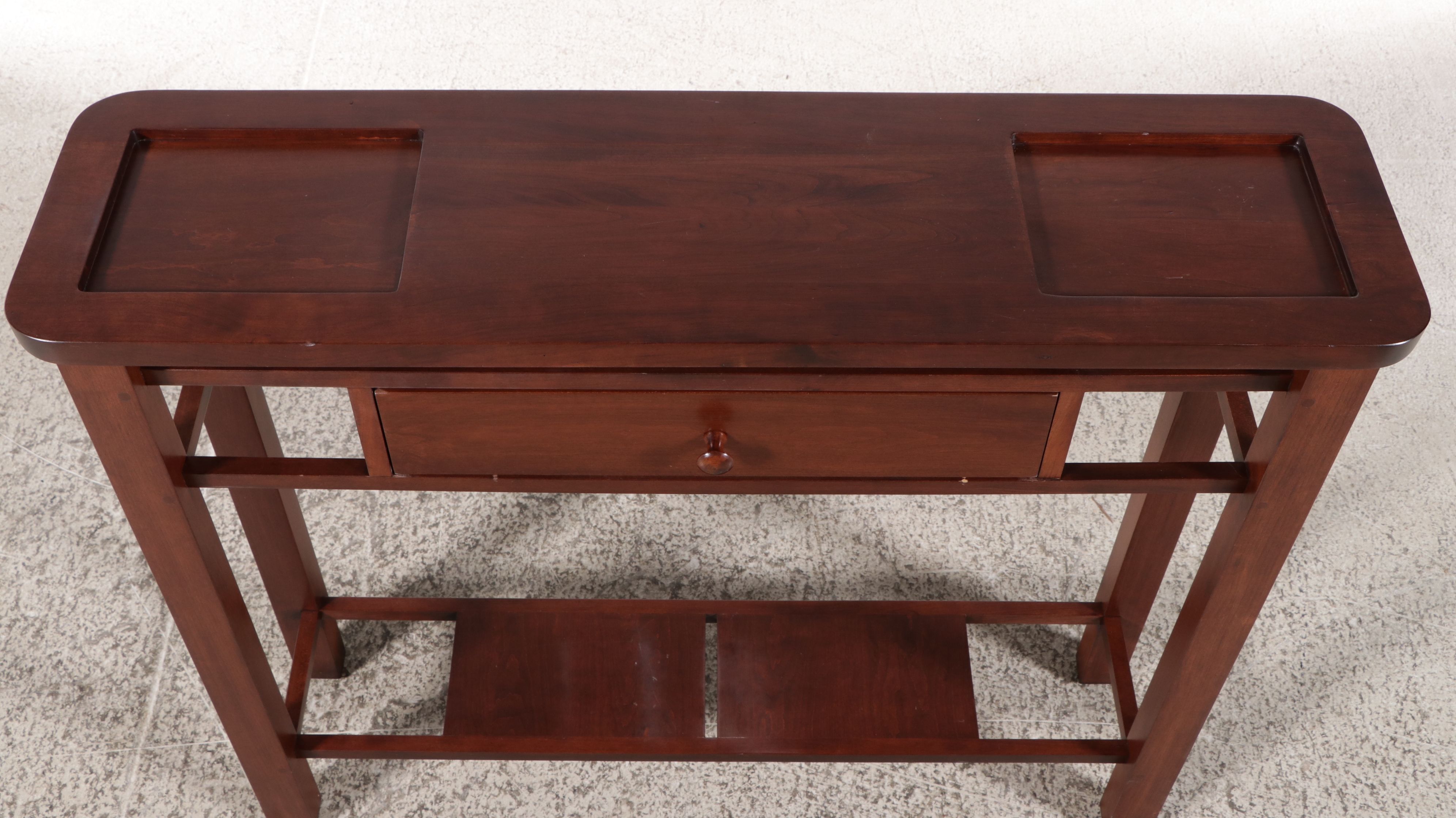 Modernist Style Walnut Hall Table