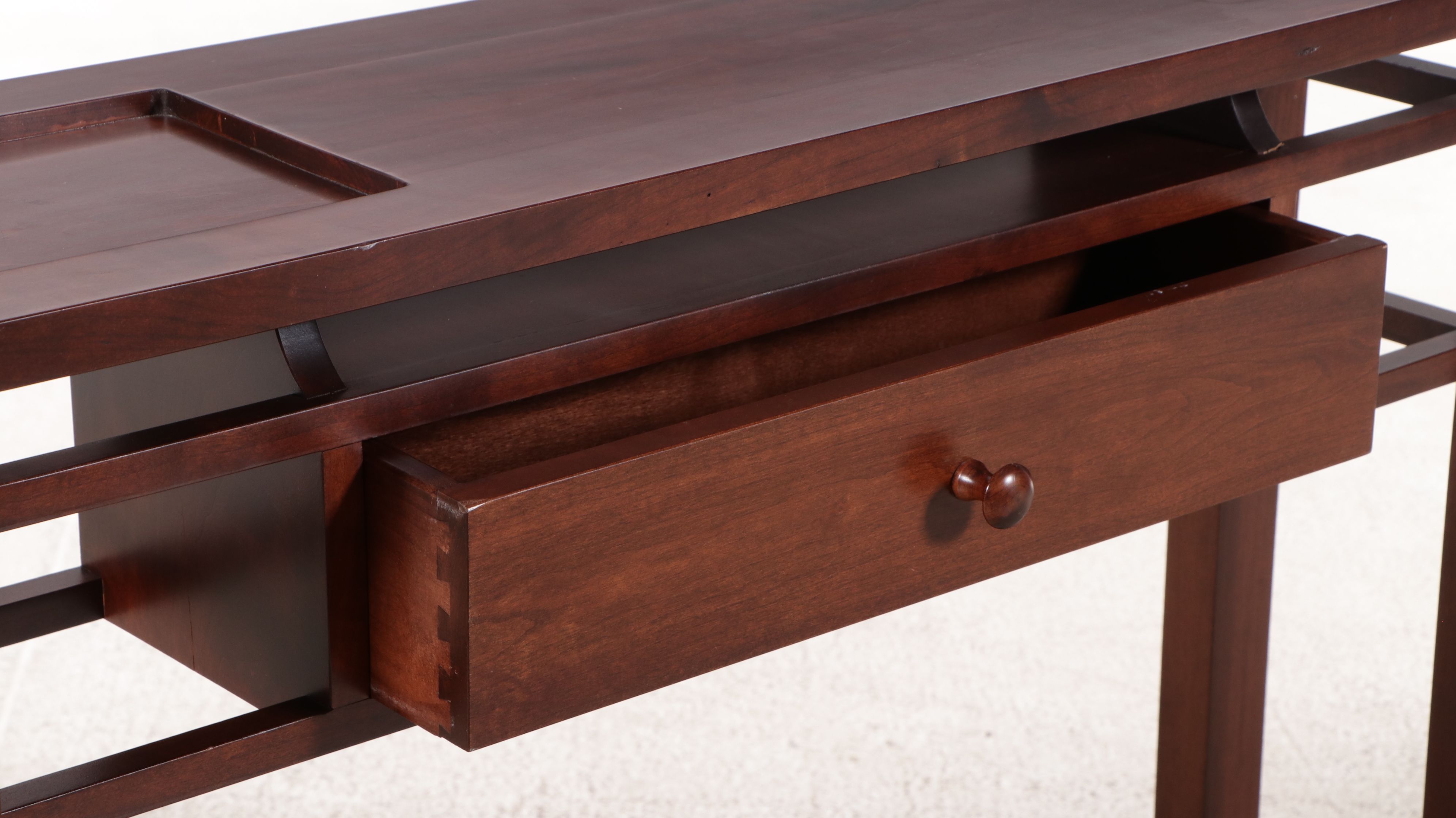 Modernist Style Walnut Hall Table