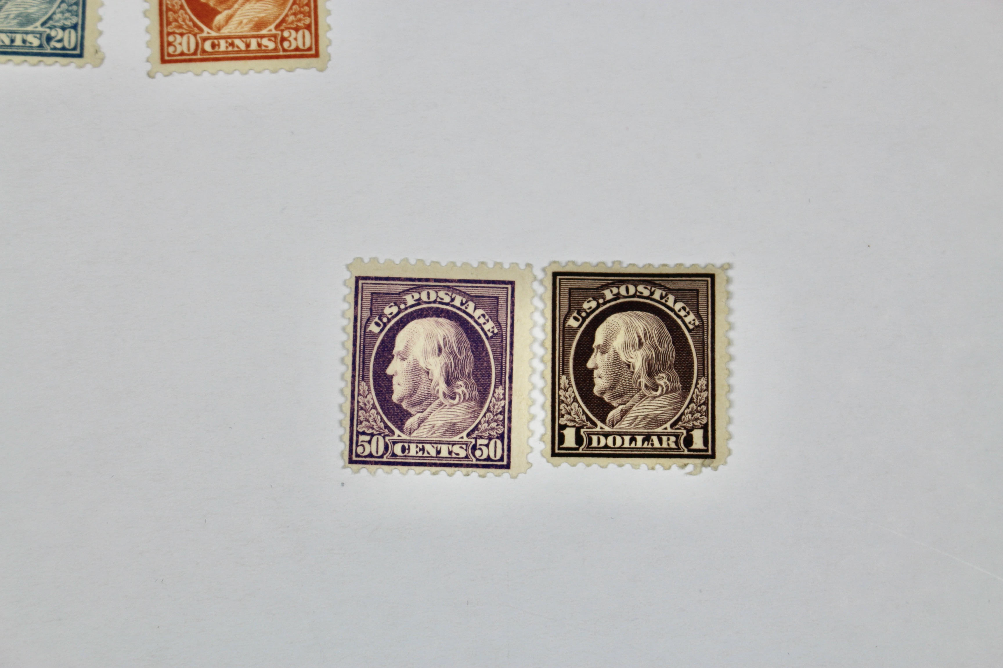 1917 to 1919 U.S. Regular Issue Mint Hinged Postage Stamps