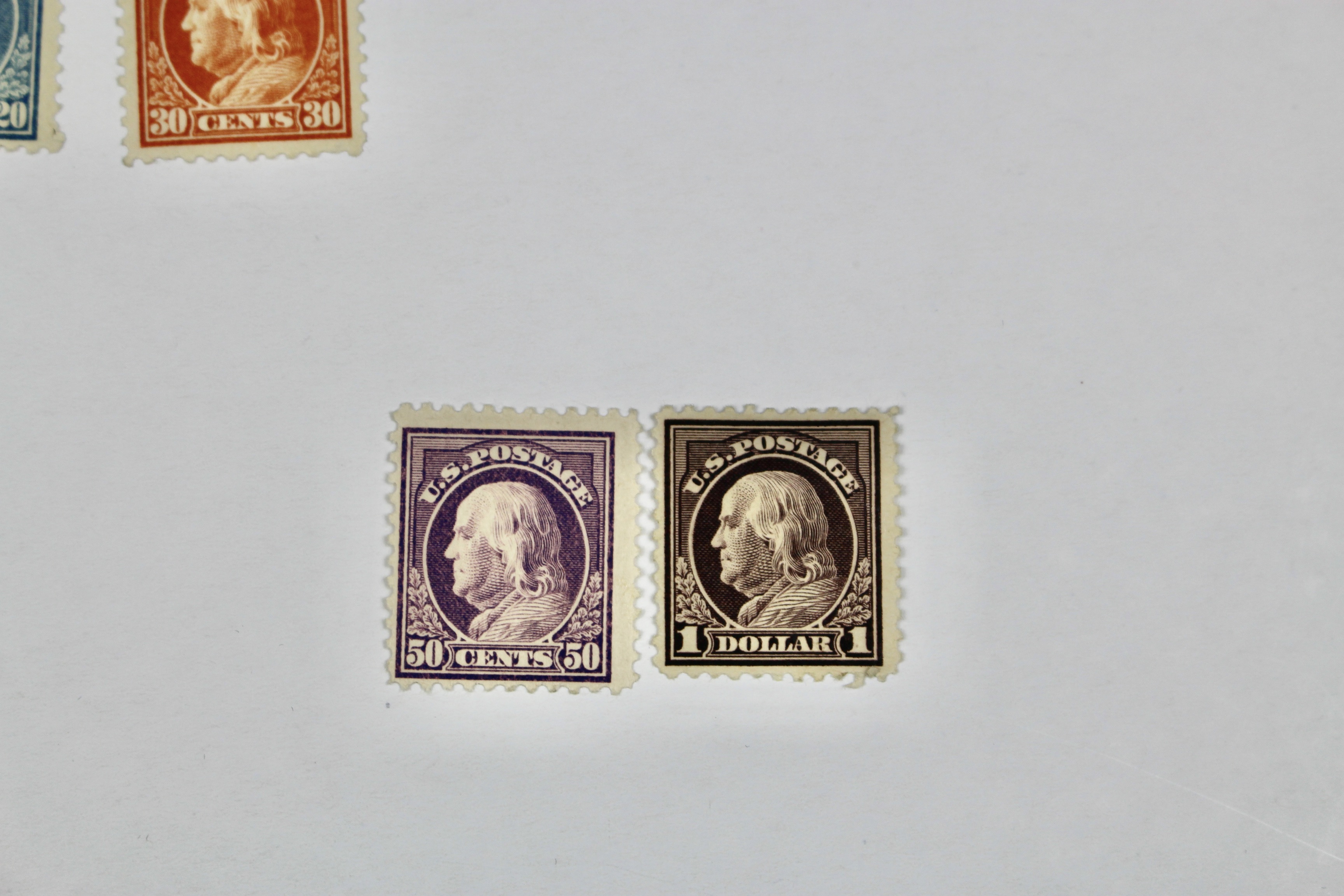 1917 to 1919 U.S. Regular Issue Mint Hinged Postage Stamps