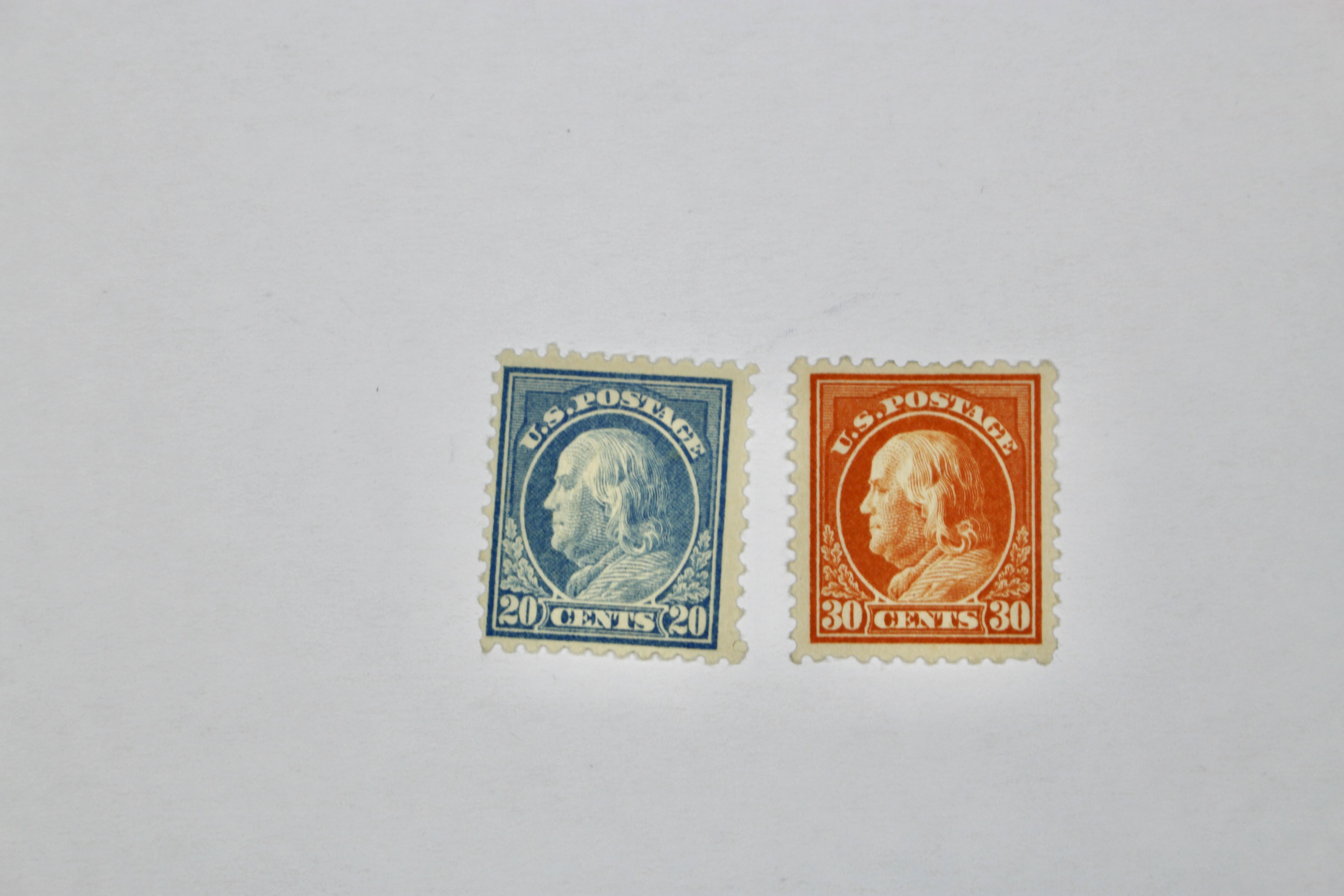 1917 to 1919 U.S. Regular Issue Mint Hinged Postage Stamps