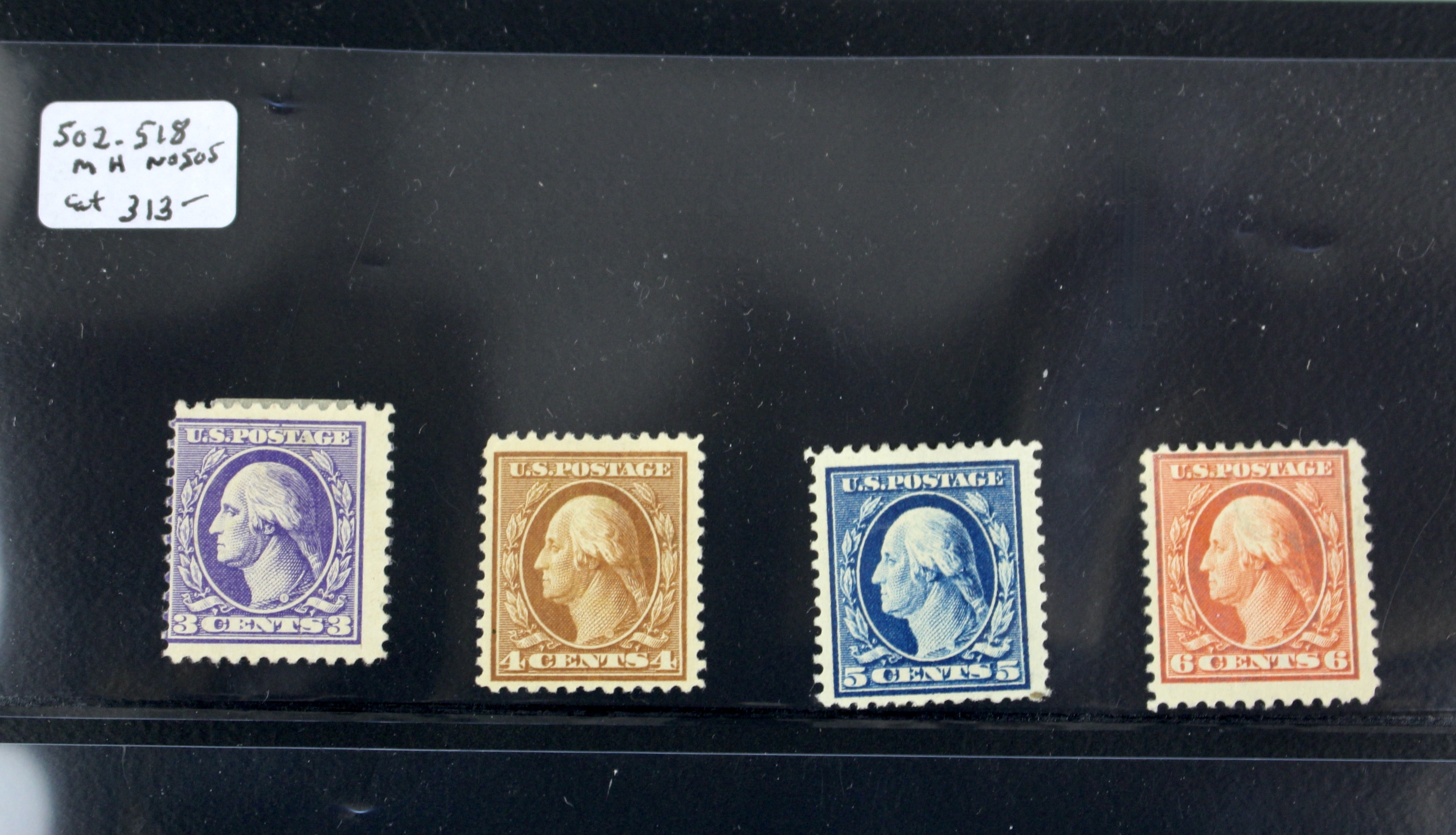 1917 to 1919 U.S. Regular Issue Mint Hinged Postage Stamps