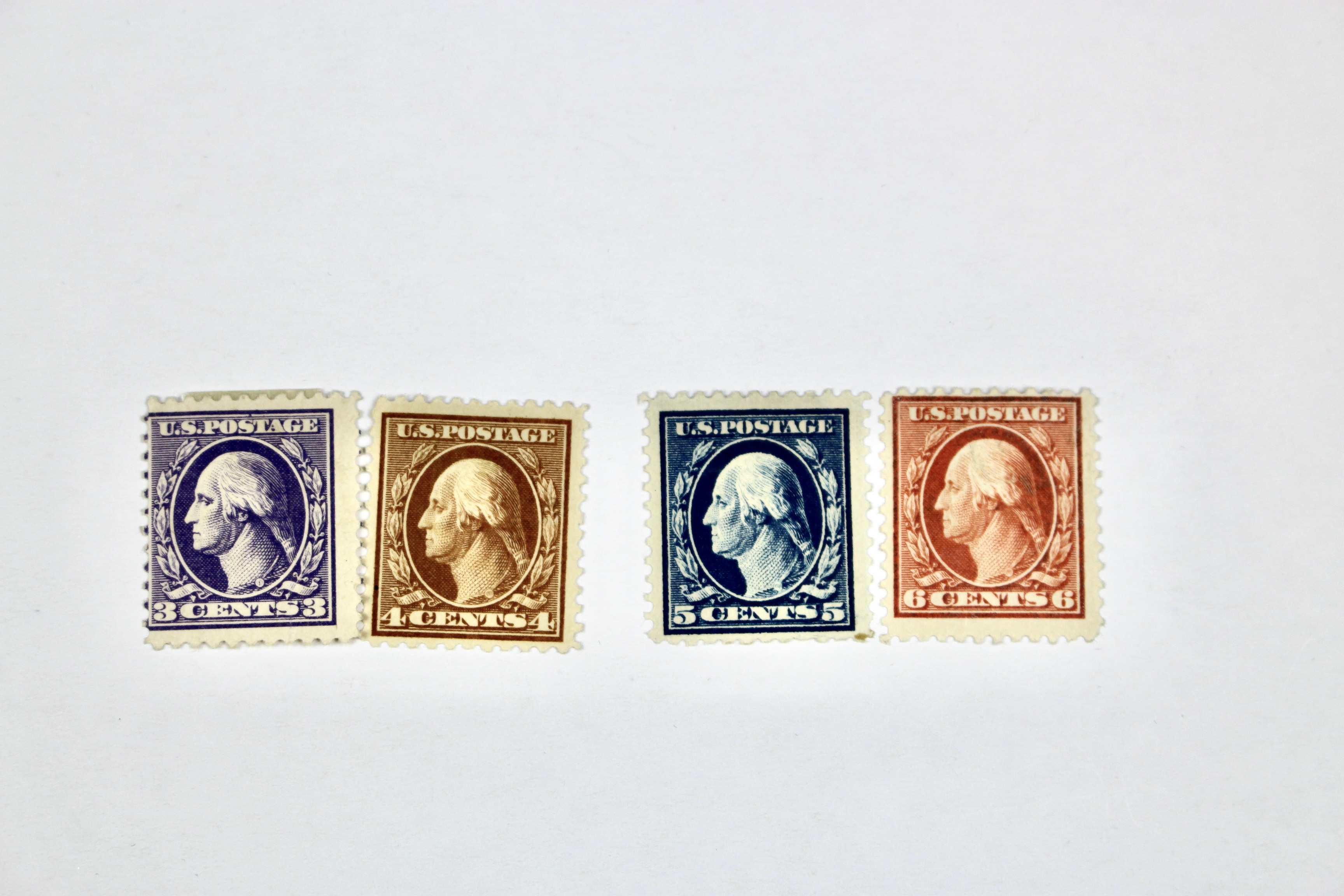 1917 to 1919 U.S. Regular Issue Mint Hinged Postage Stamps