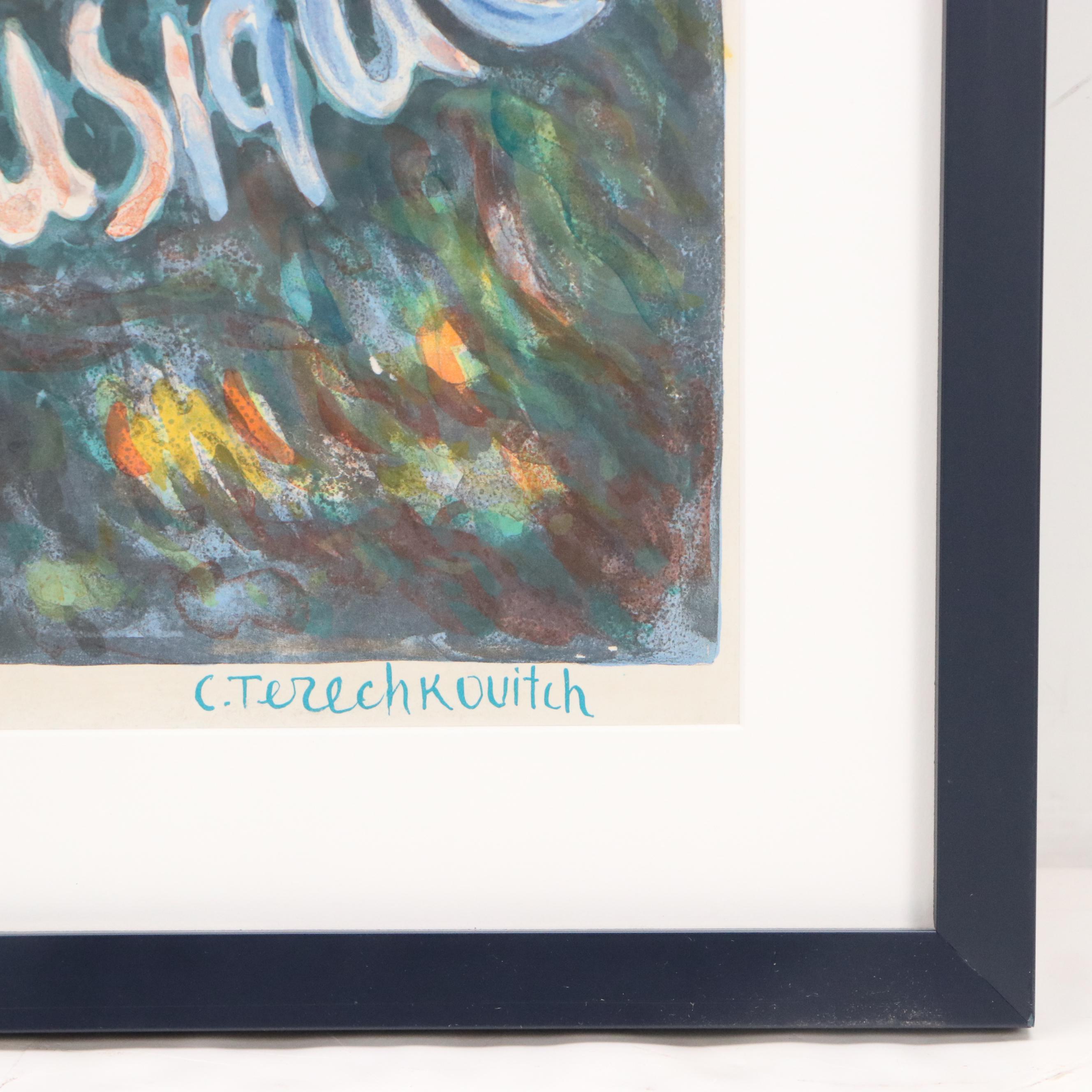 Constantin Terechkovitch Color Lithograph for Menton Chamber Music Festival