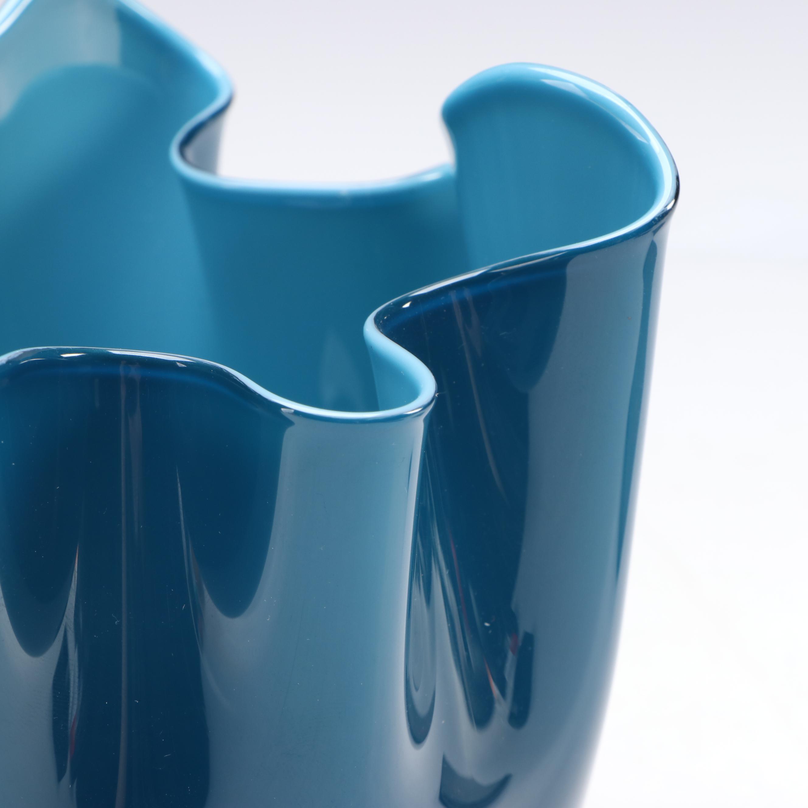 Fulvio Bianconi for Venini Opalino Fazzoletto Glass Vessel, 2016