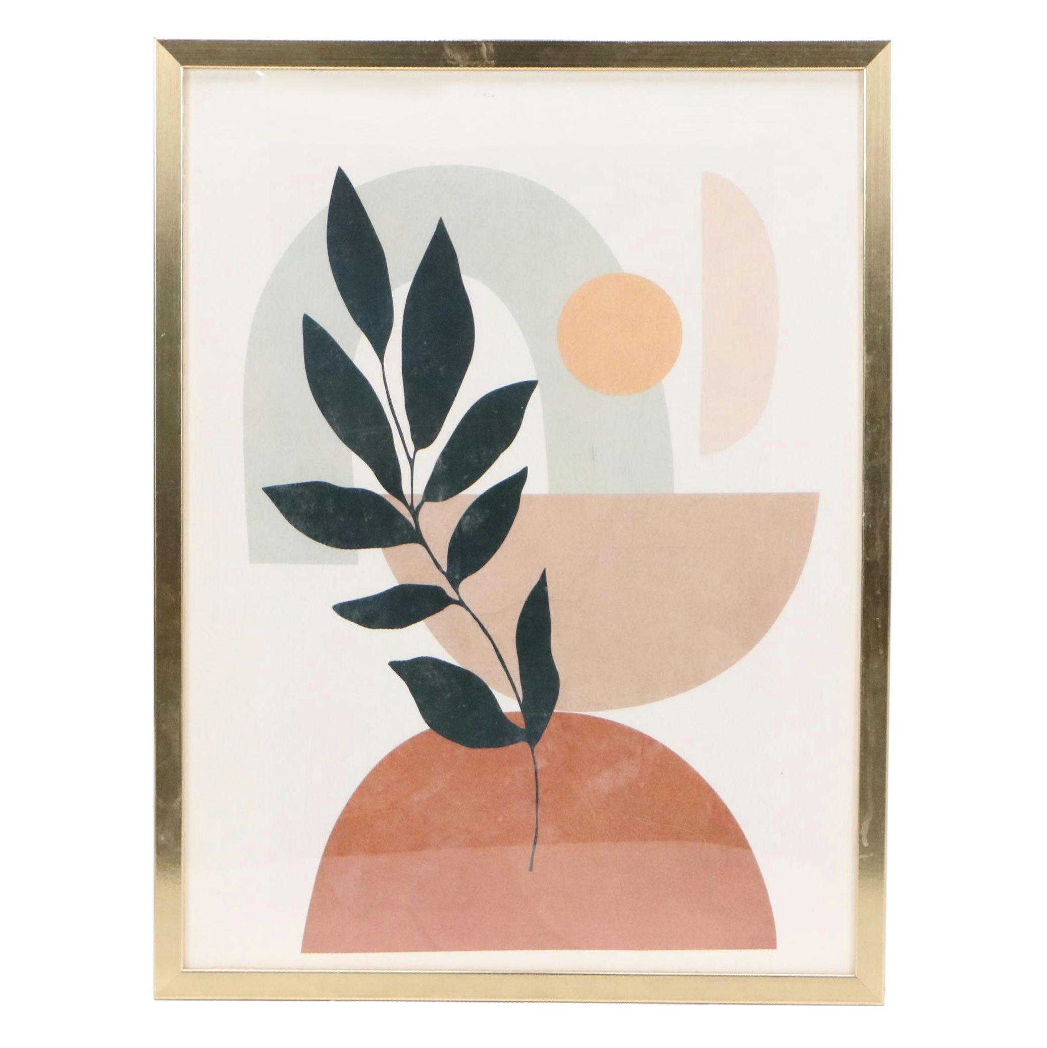 Offset Lithograph of Muted Geometric Composition, 21st Century