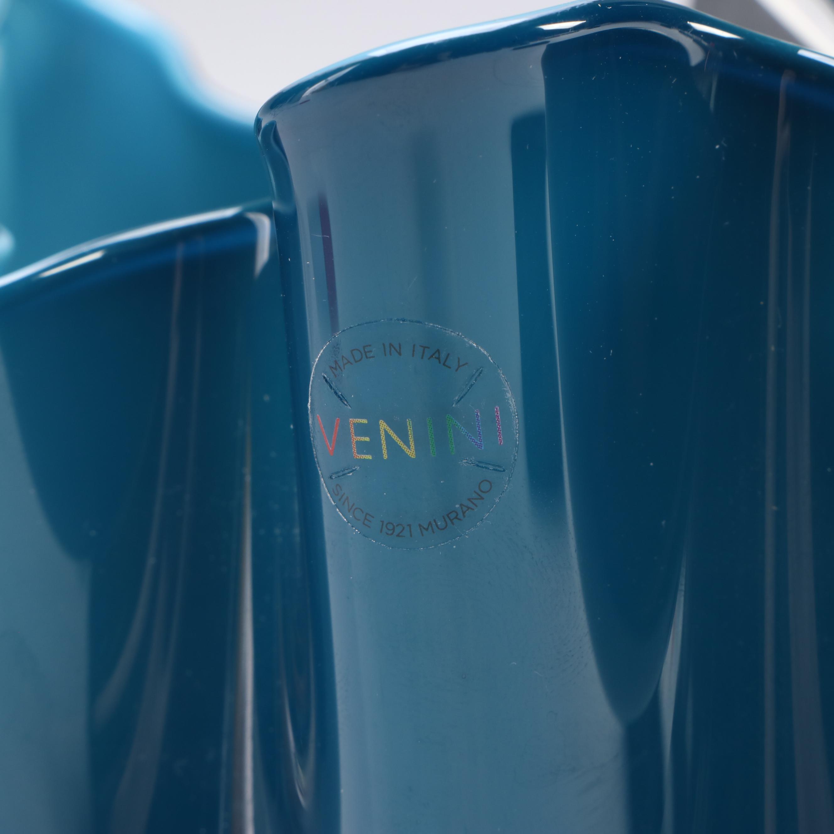 Fulvio Bianconi for Venini Opalino Fazzoletto Glass Vessel, 2016