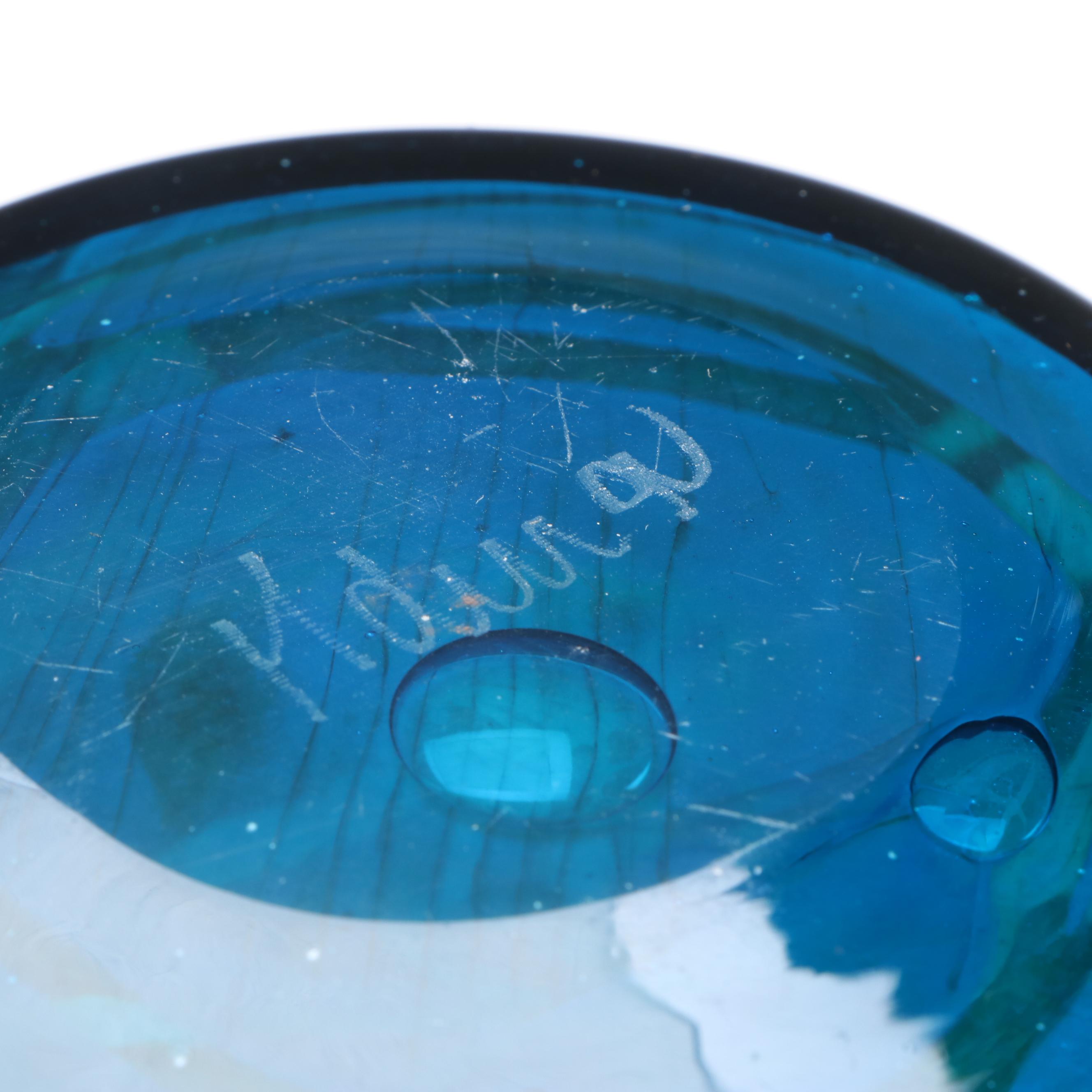 Maltese Mdina Glass "Sand and Sea" Art Glass Bottle with Stopper